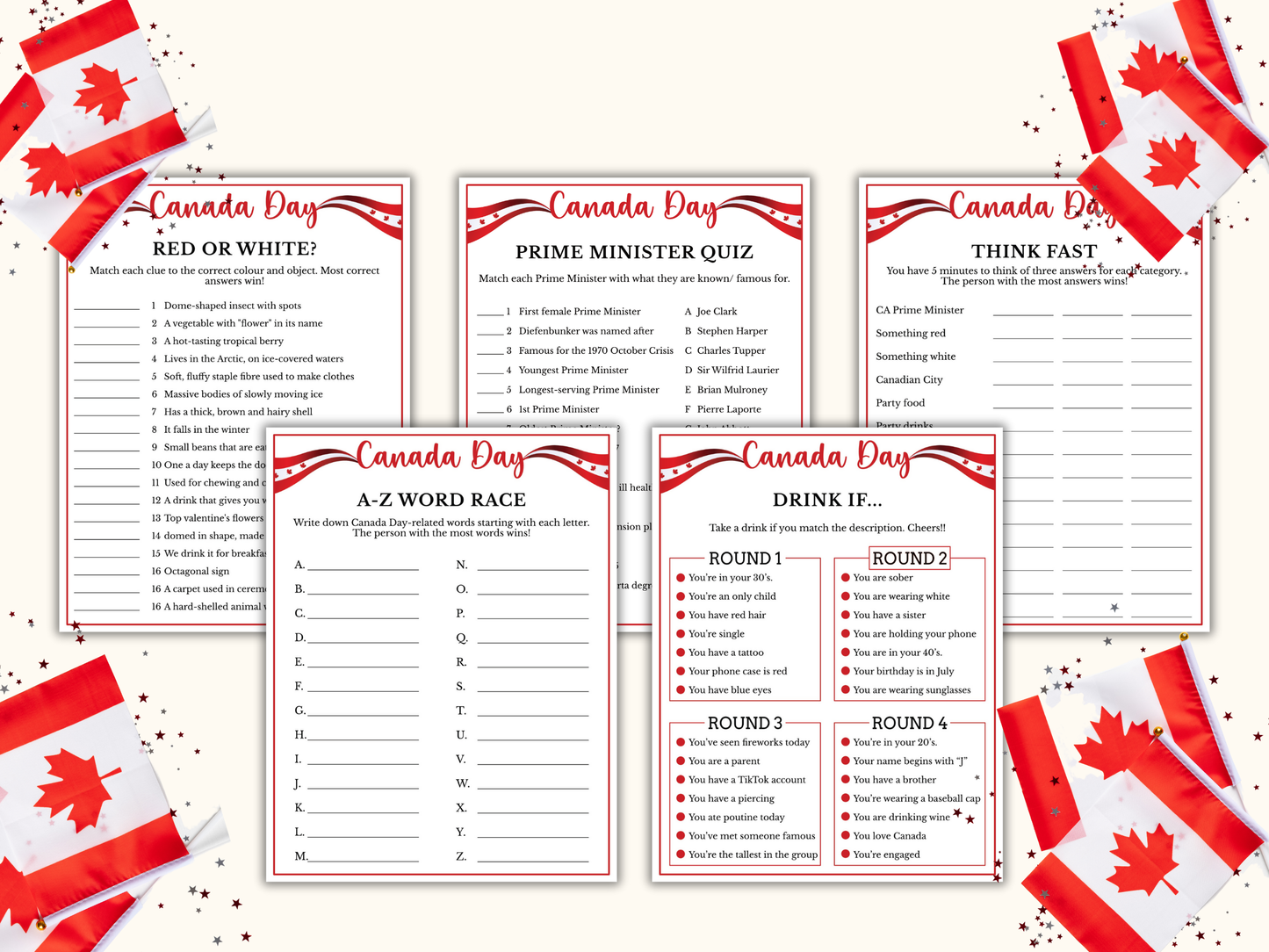 Canada Day Party Games - 15 Games