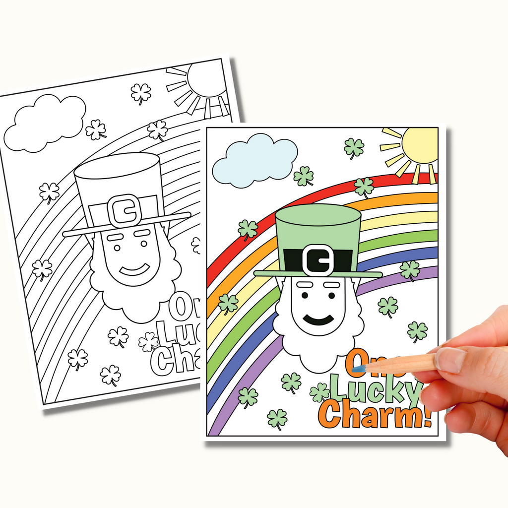 St. Patrick's Day Coloring Pages for Kids - (10 Pages)