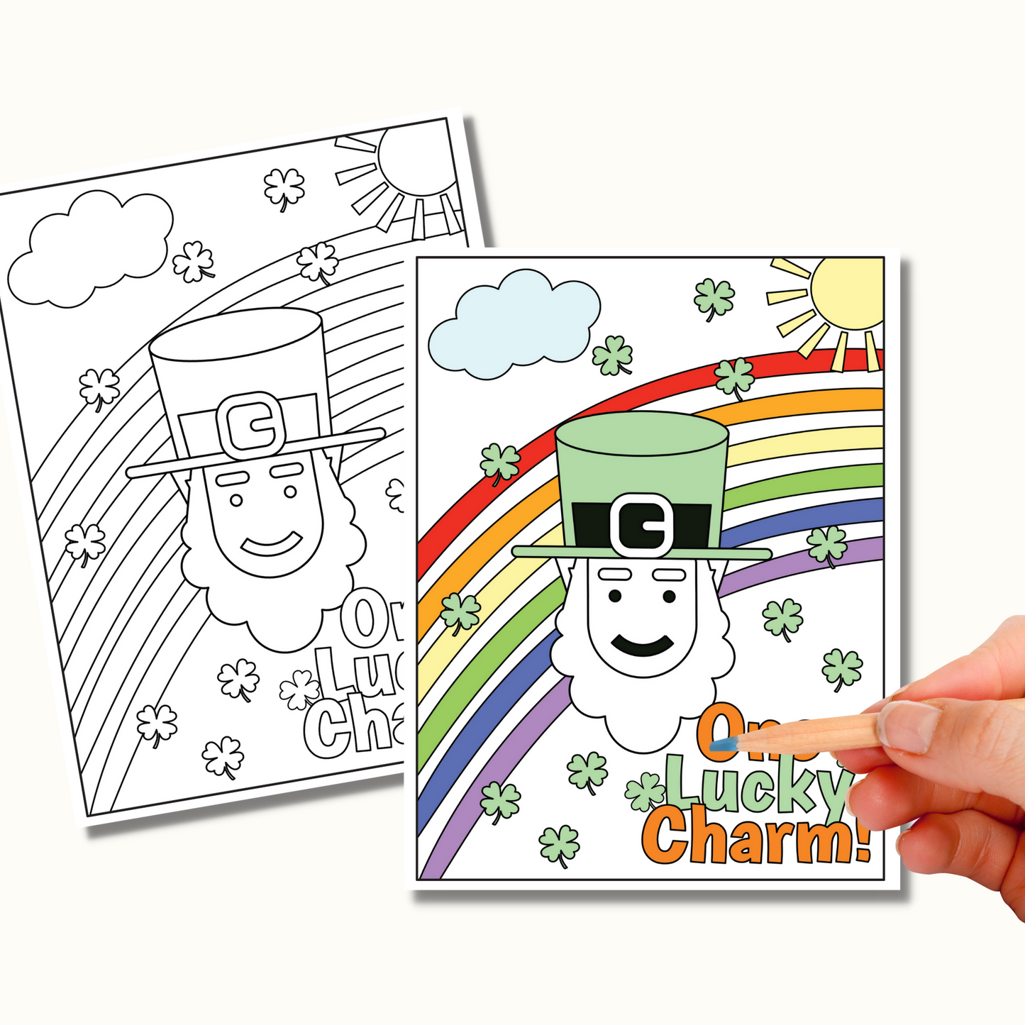 St. Patrick's Day Coloring Pages for Kids - (10 Pages)