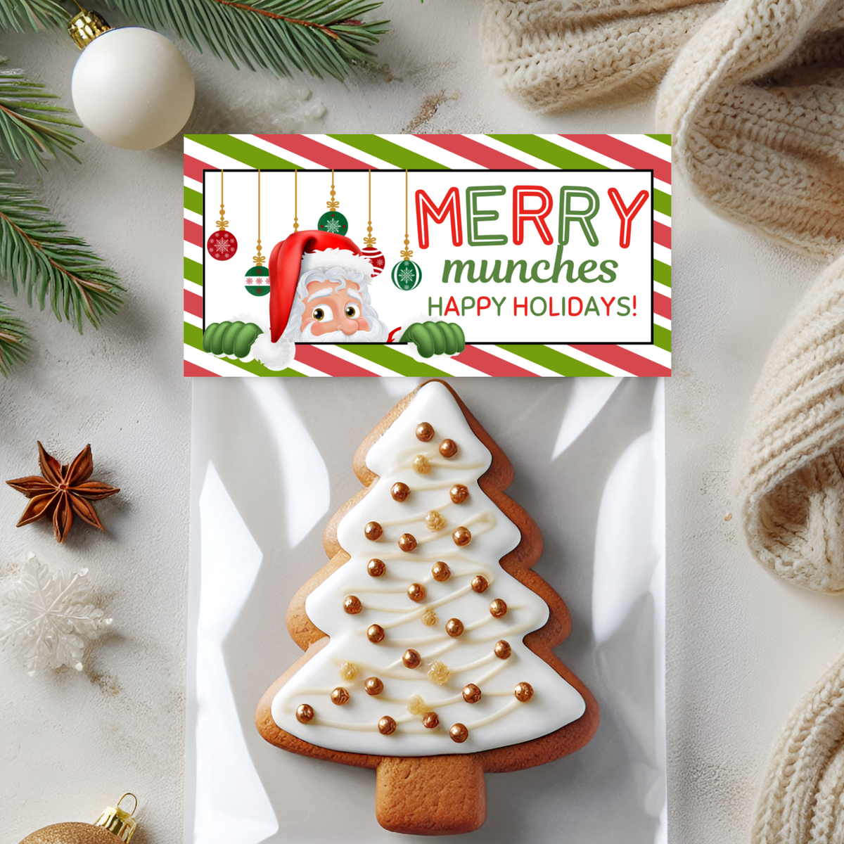 Christmas Bag Topper - Merry Munches