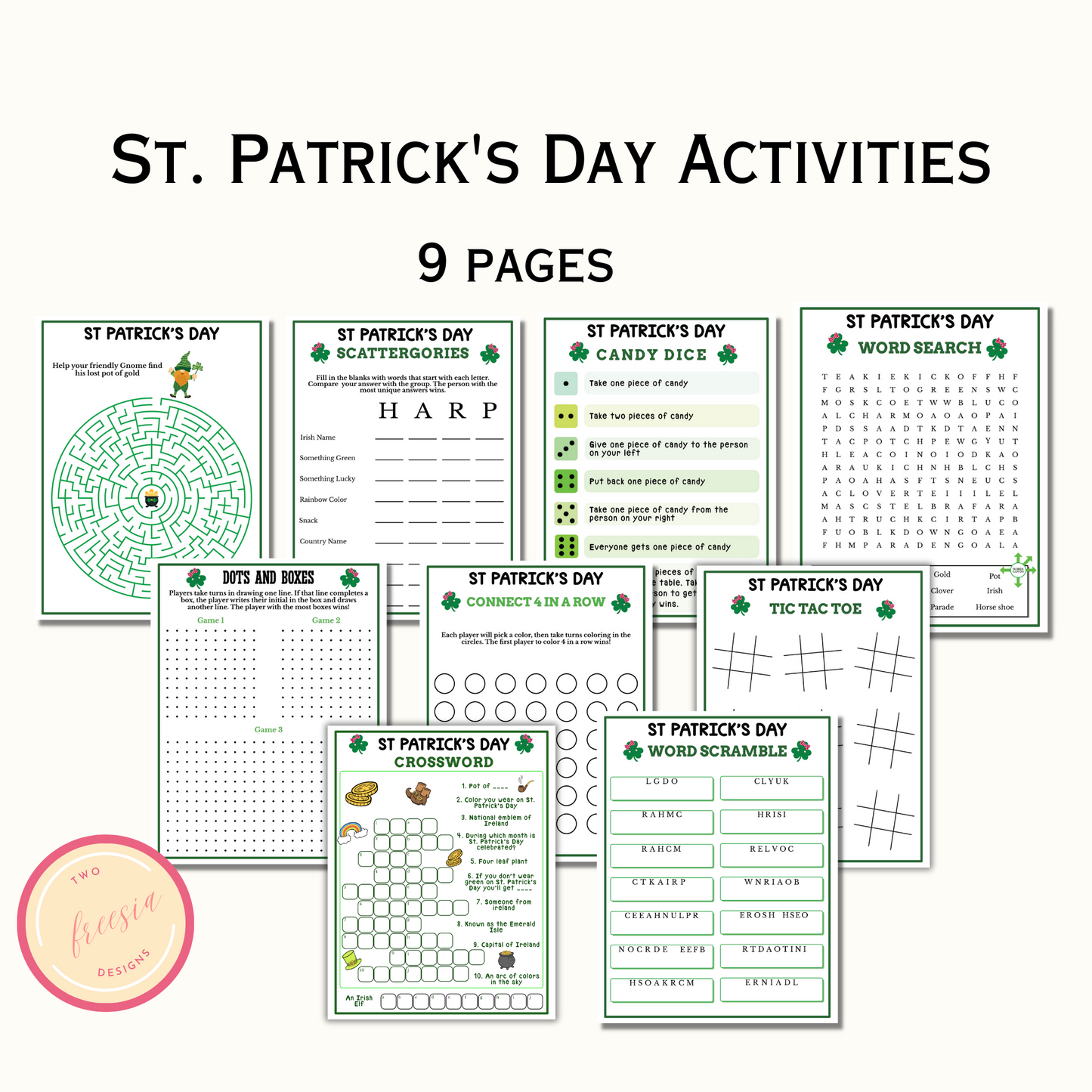 St. Patrick's Day Games and Activity Bundle for Kids