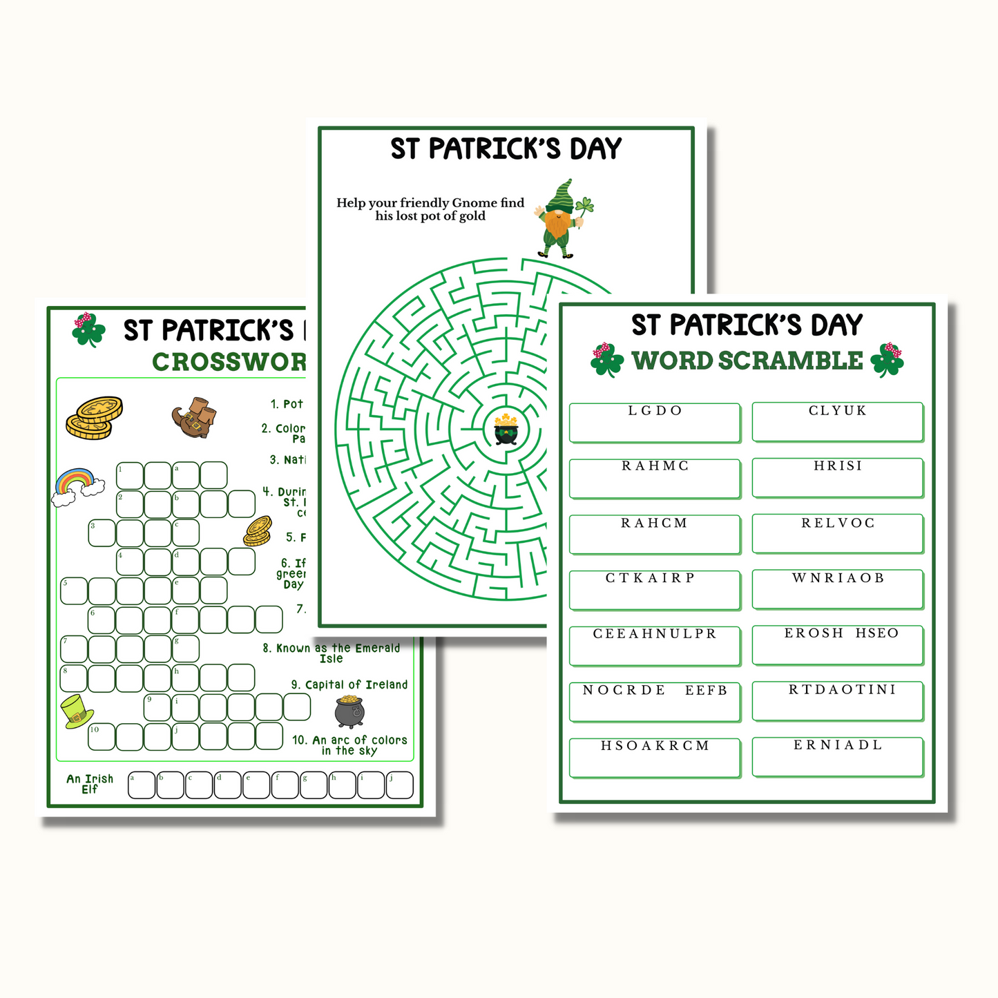 St. Patrick's Day Games and Activity Bundle for Kids