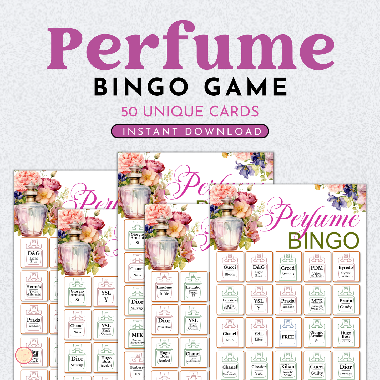 Perfume Bingo Game | 50 Cards