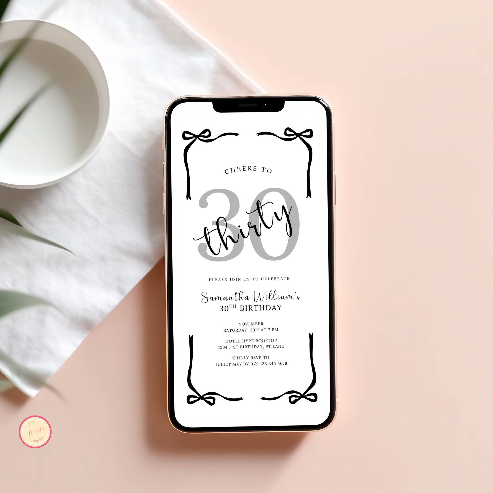 Cheers to 30 Invitation Template