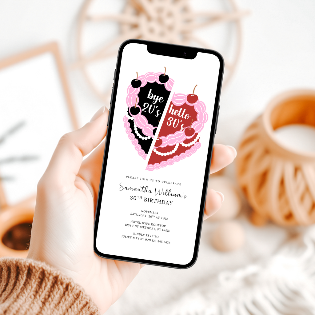 Goodbye 20s, Hello 30s Invitation Template