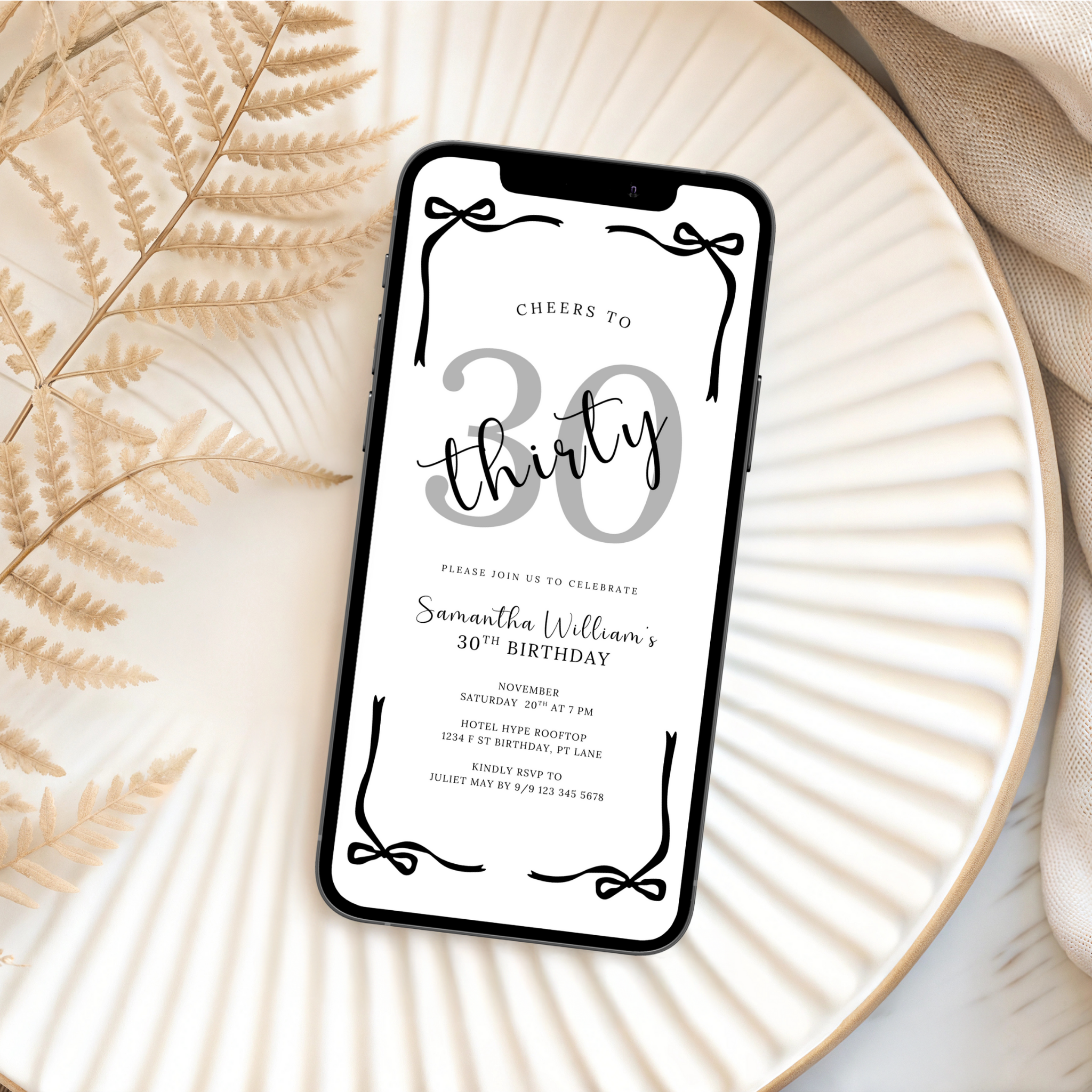 Cheers to 30 Invitation Template