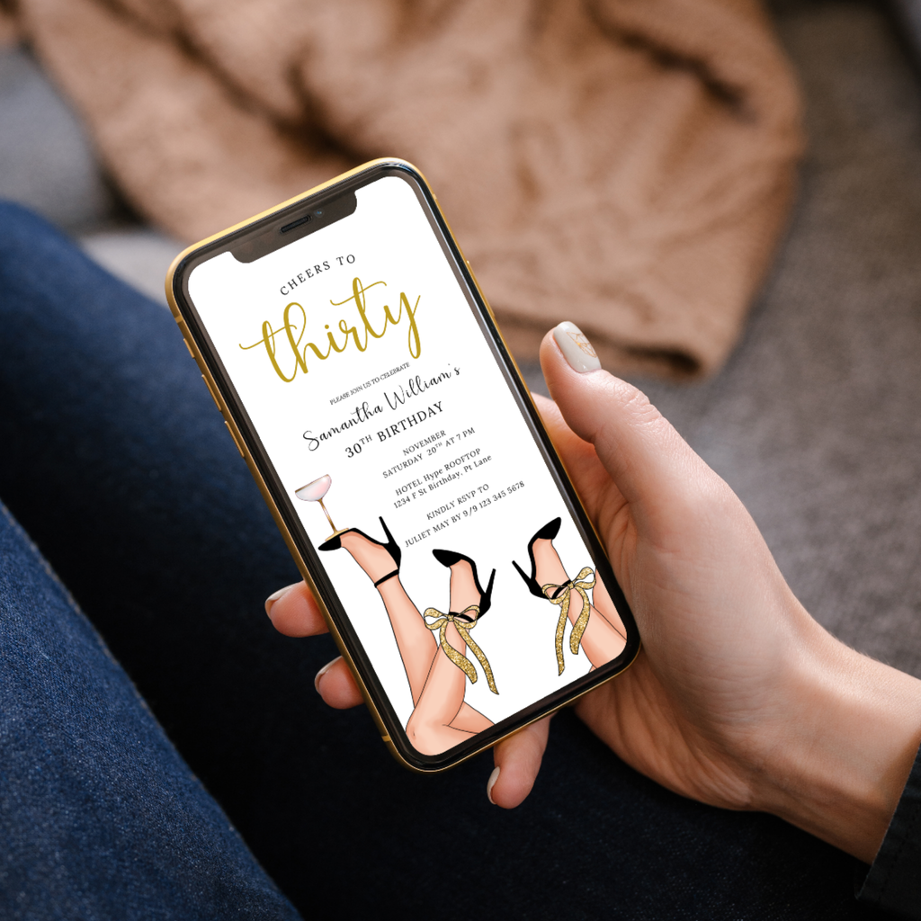 Cheers to Thirty Invitation Template