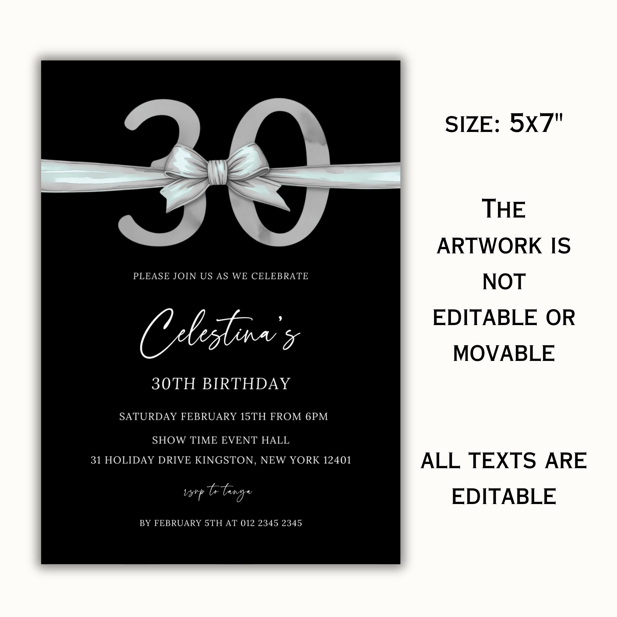 30th Birthday Invitation
