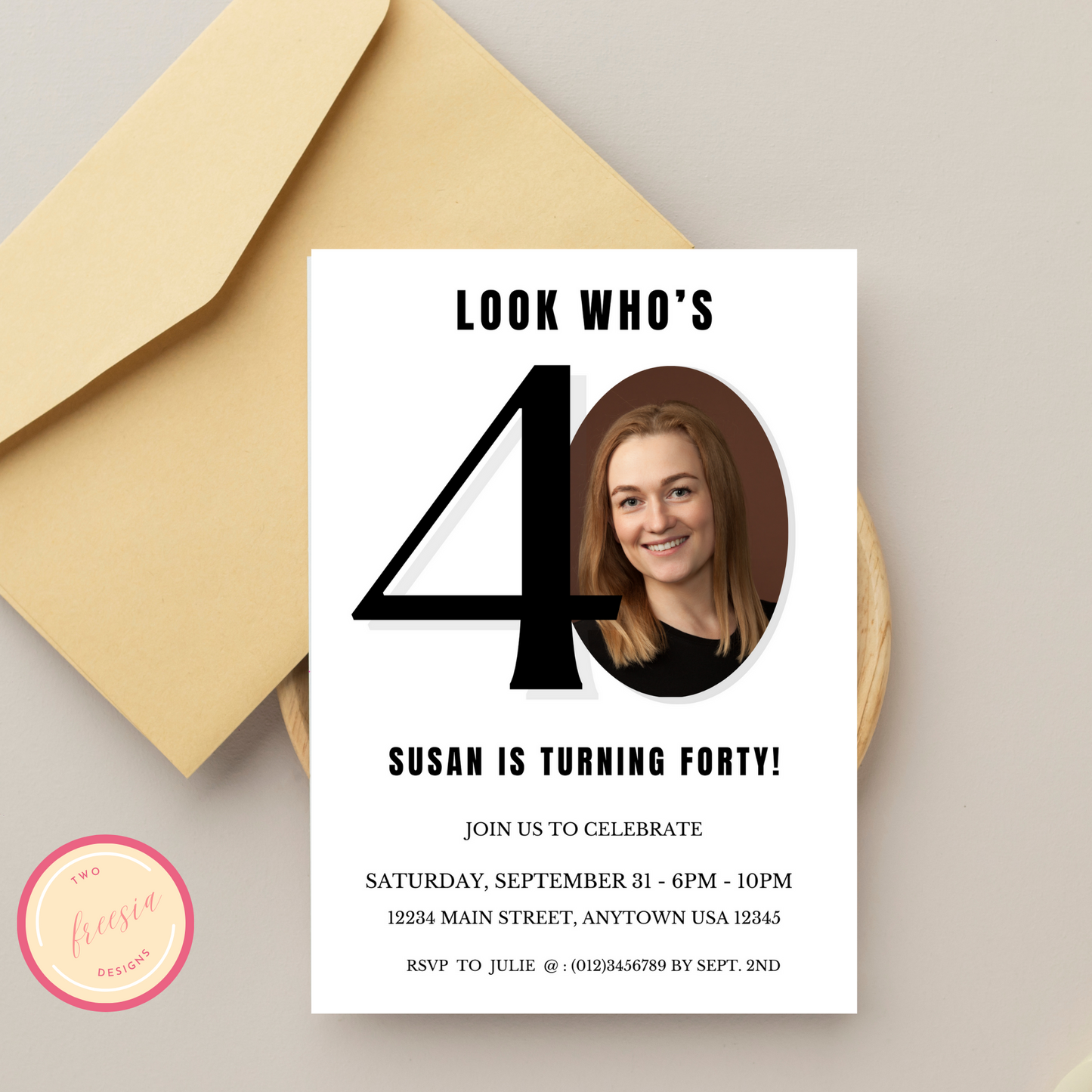 Look Who's 40 - Birthday Invitation