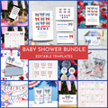 Patriotic Baby Shower Template Bundle