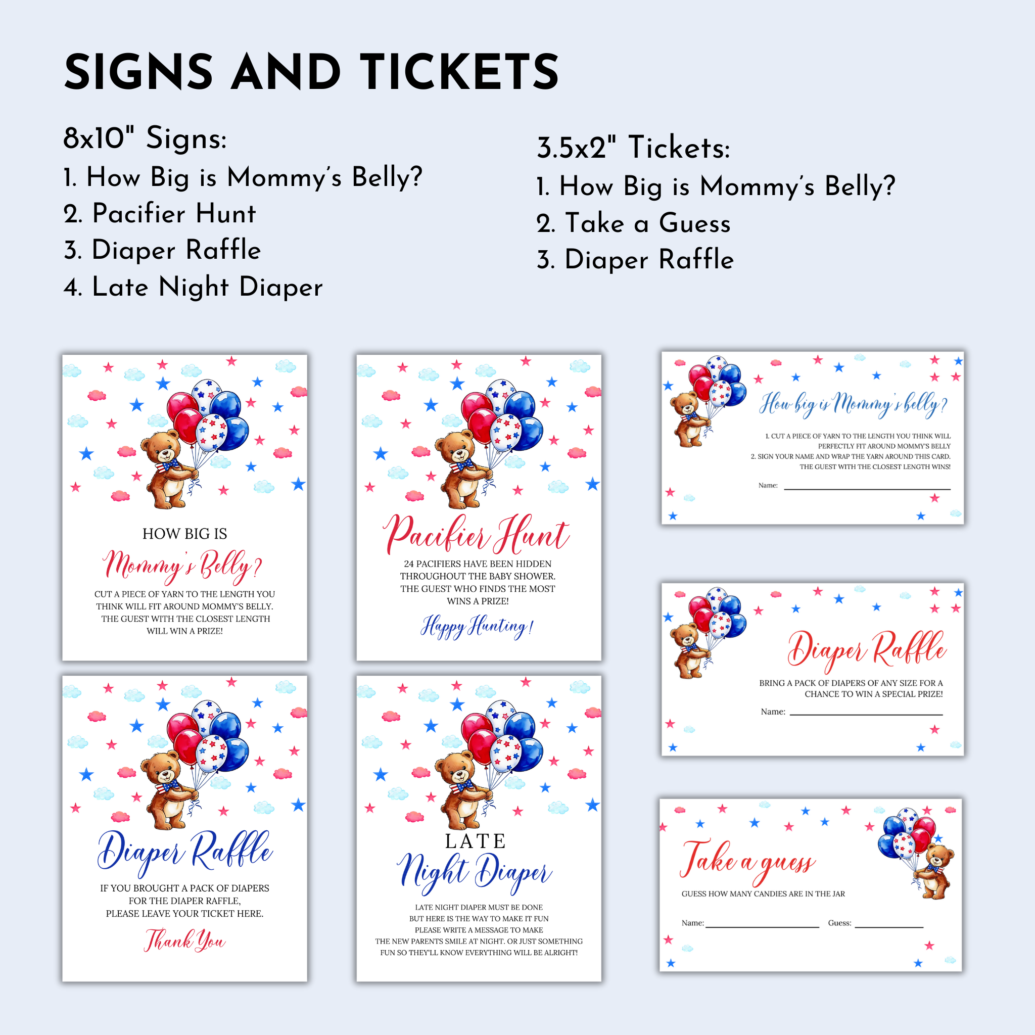 40 Patriotic Baby Shower Game