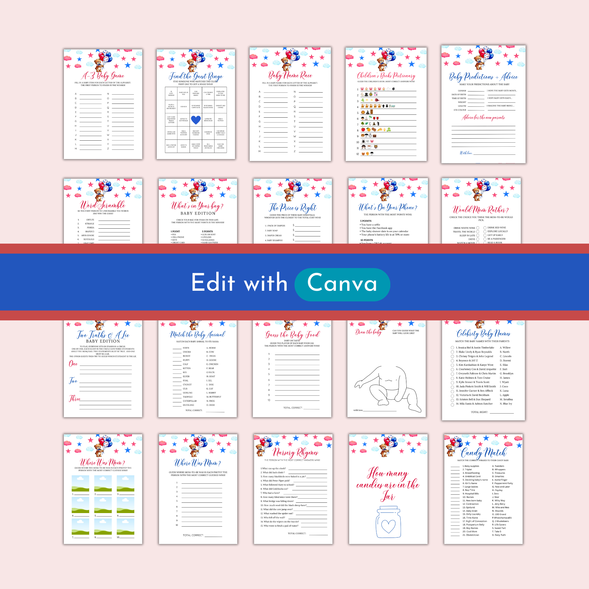 40 Patriotic Baby Shower Game