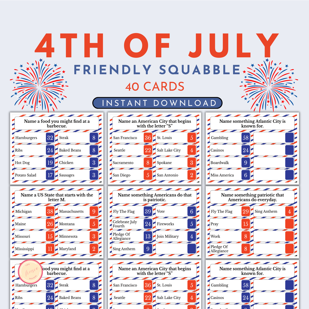 4th of July Friendly Squabble Game