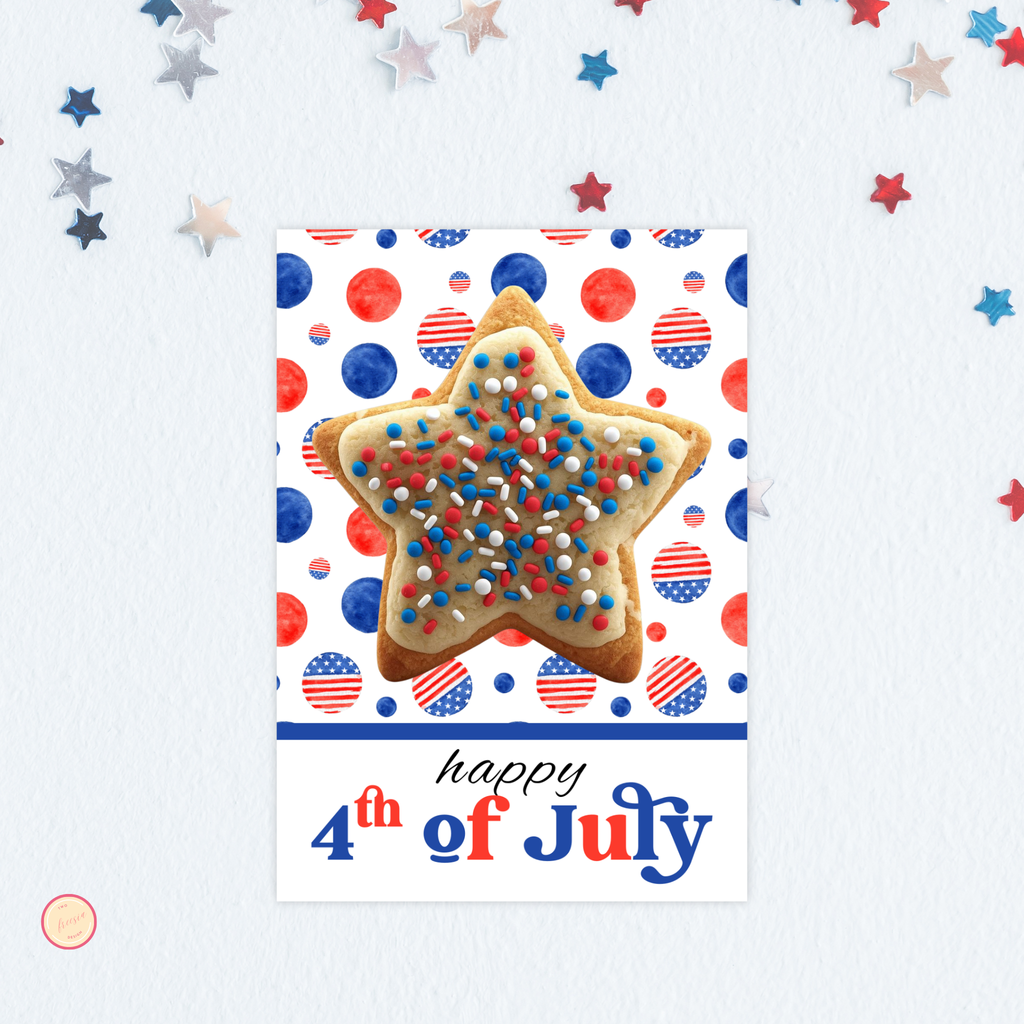 4th of July Cookie Card