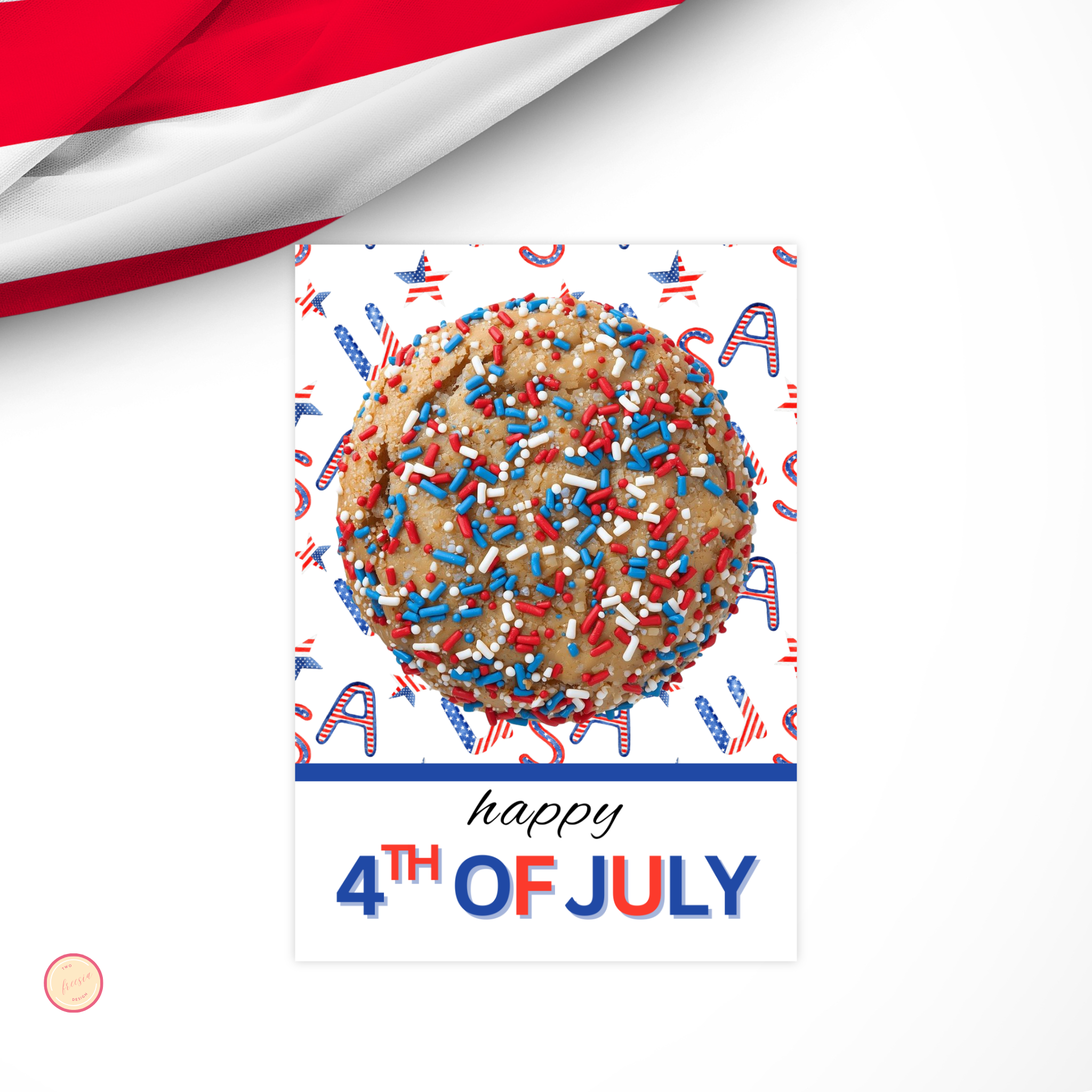 4th of July Cookie Card