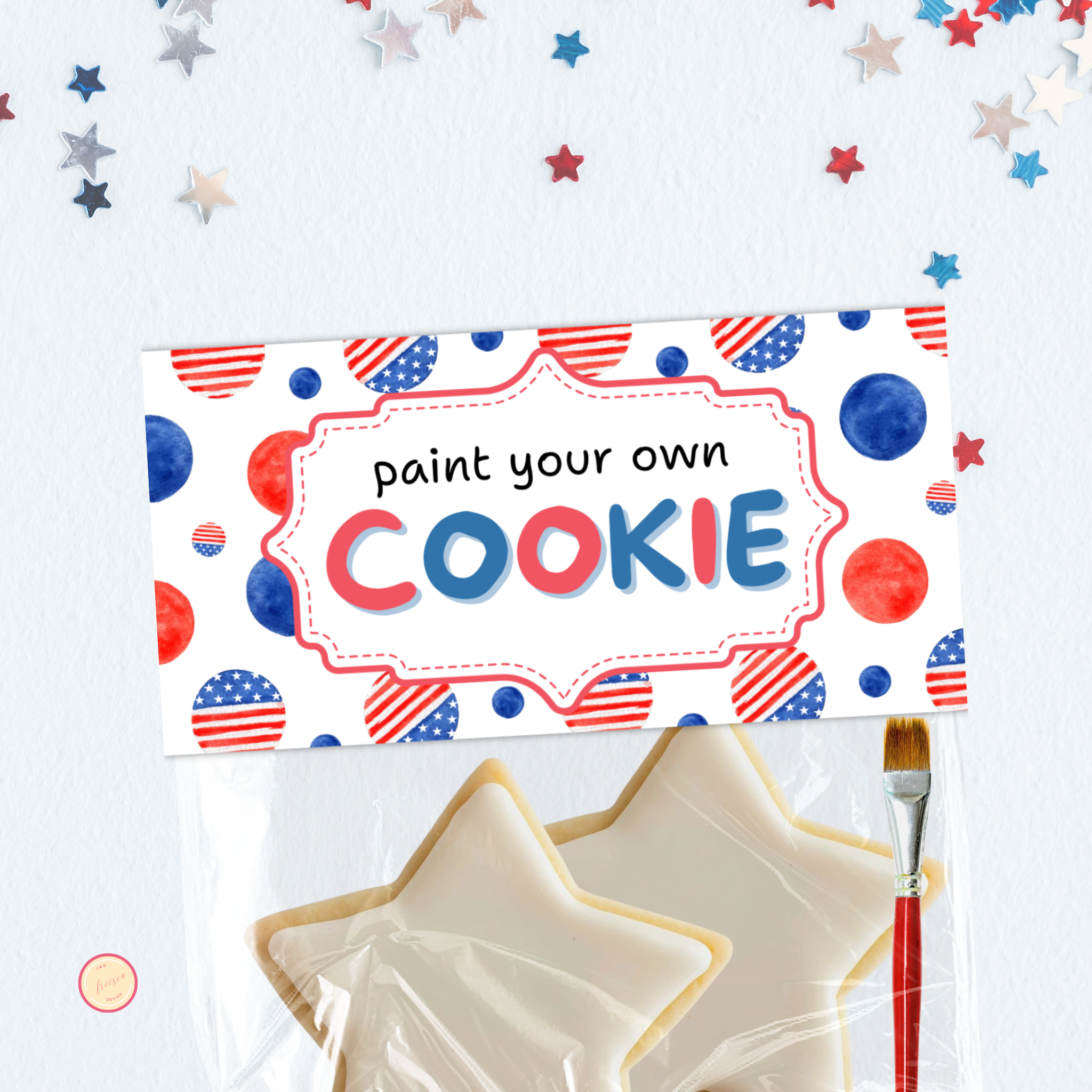 4th of July Treat Bag Topper