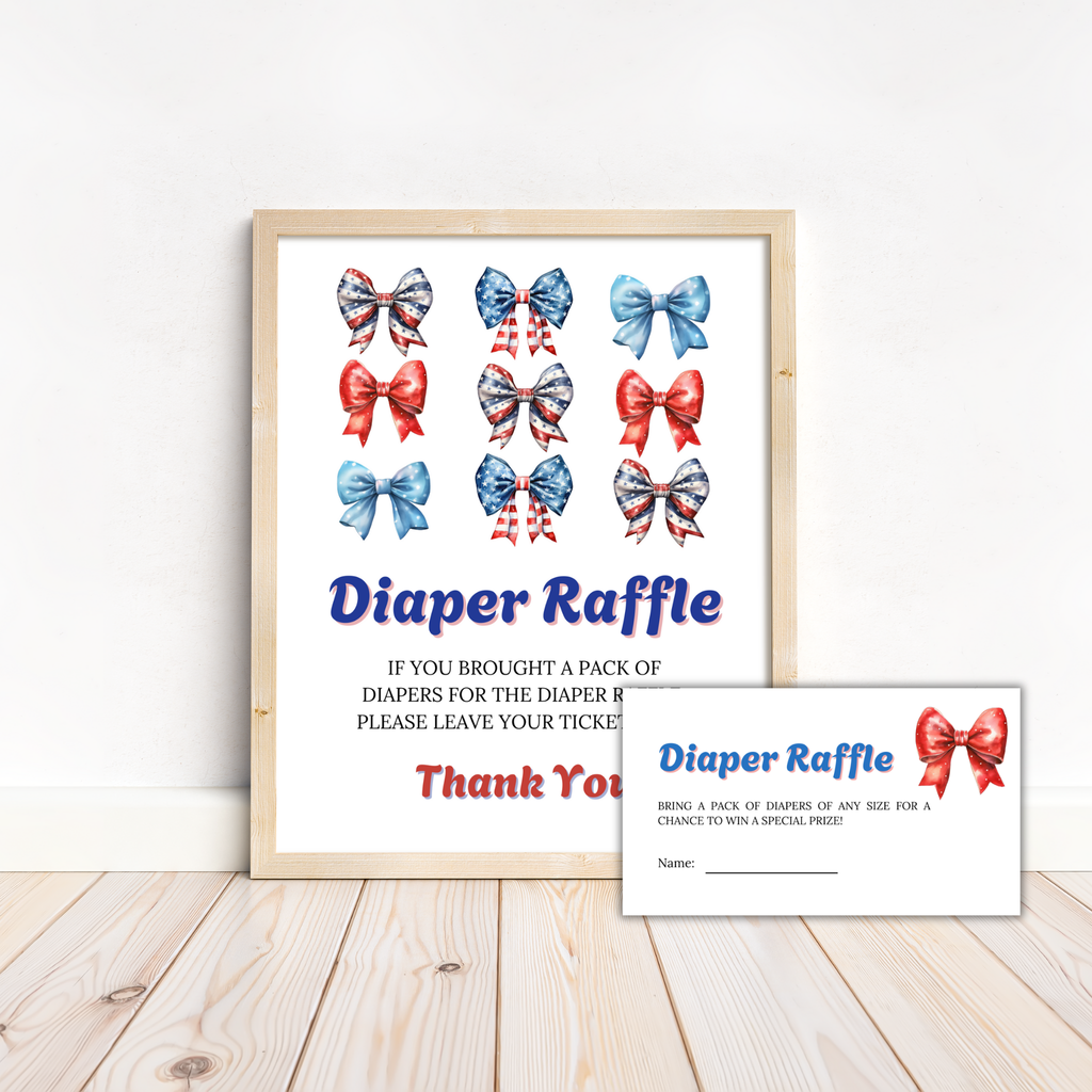 Patriotic Baby Shower Table Sign Bundle