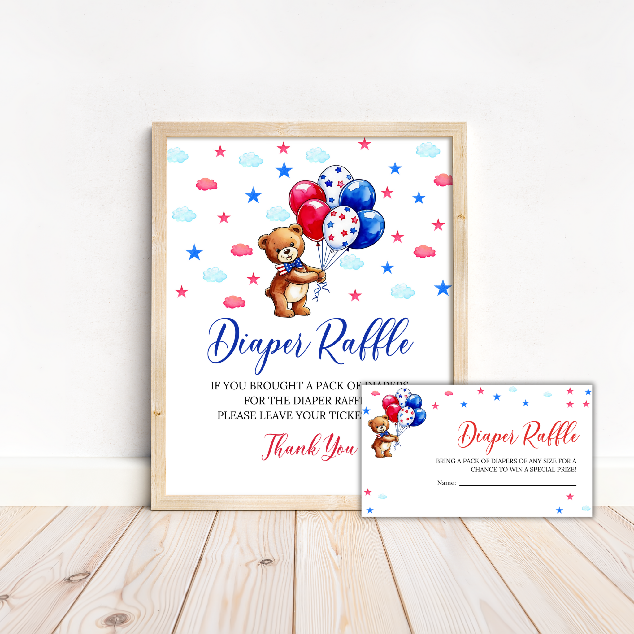 16 Patriotic Baby Shower Table Signs