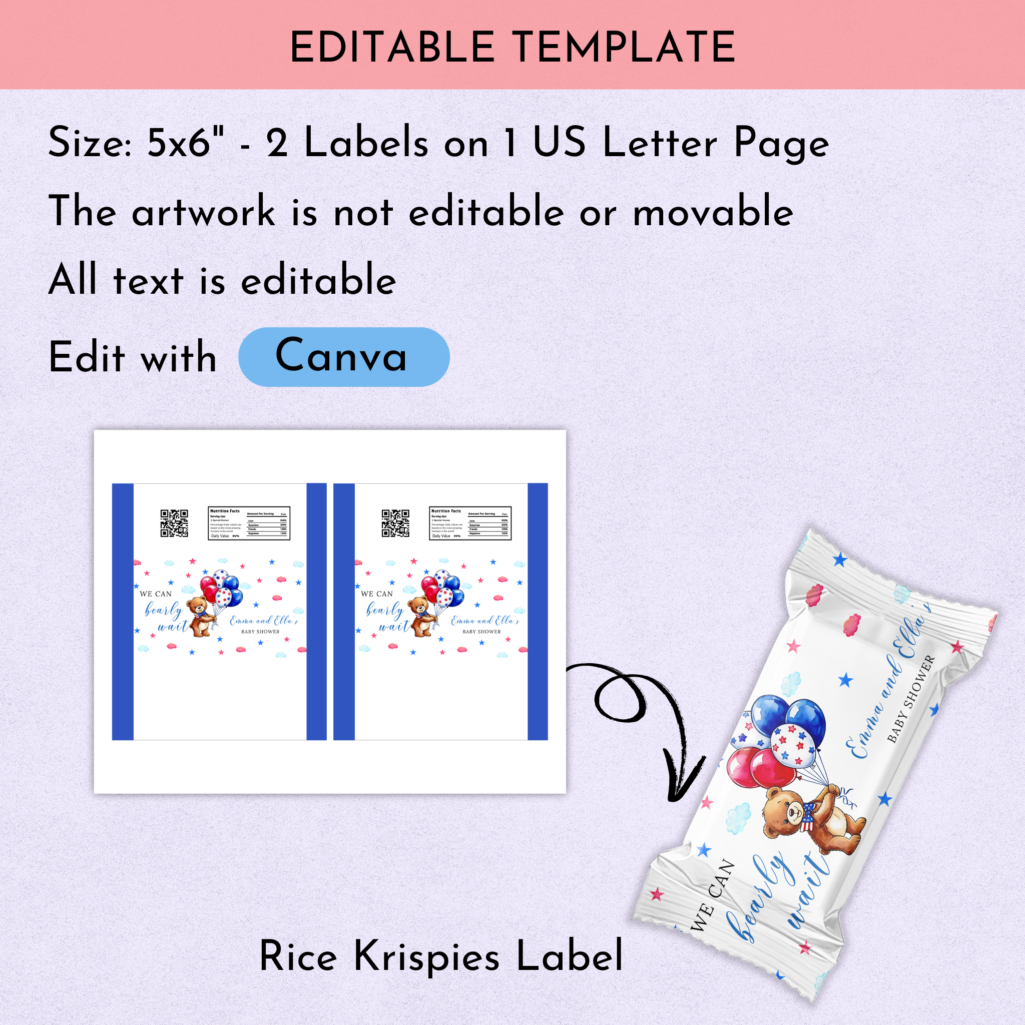 Patriotic Baby Shower Favor Bundle