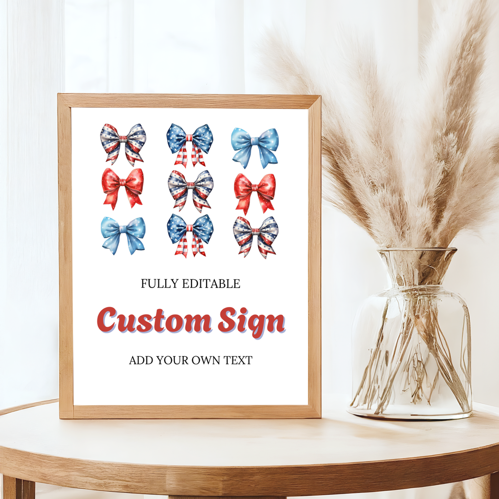 Patriotic Baby Shower Table Sign Bundle