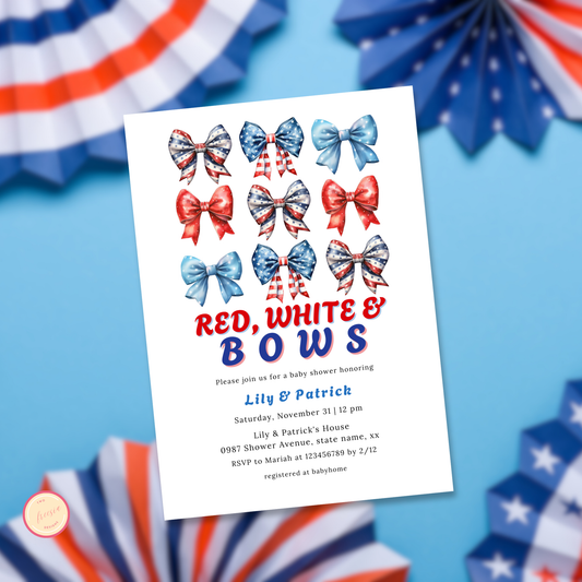 Patriotic Baby Shower Invite