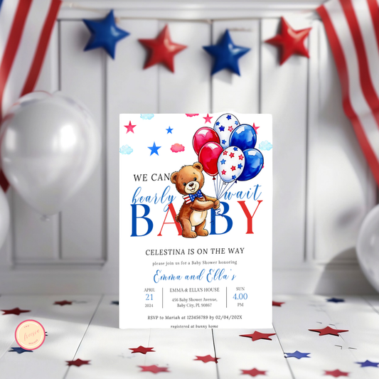 Patriotic Baby Shower Invitation
