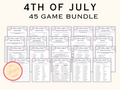 Fourth of July - 45 Printable Game