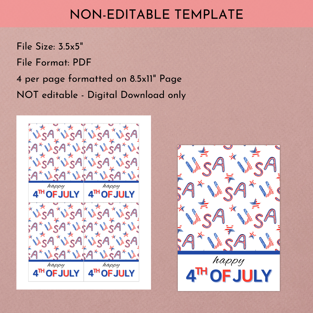 4th of July Cookie Card