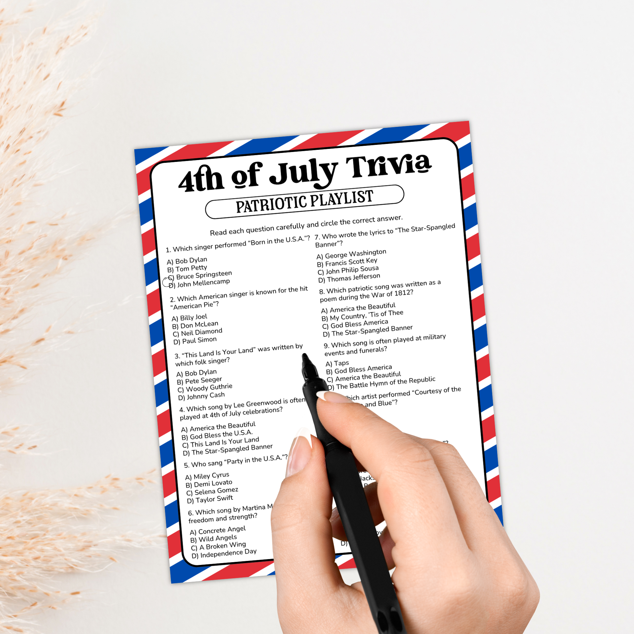 4th of July Trivia Game Bundle