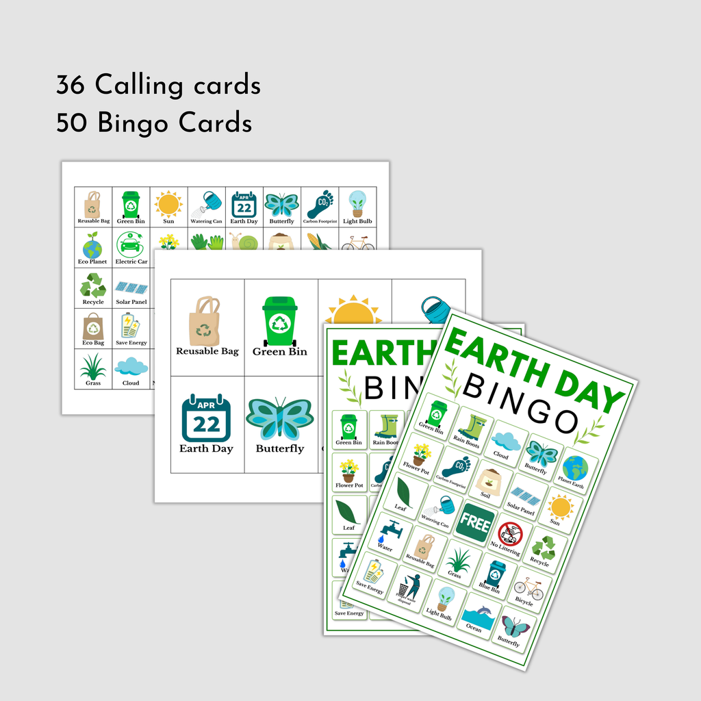 Earth Day Bingo Game