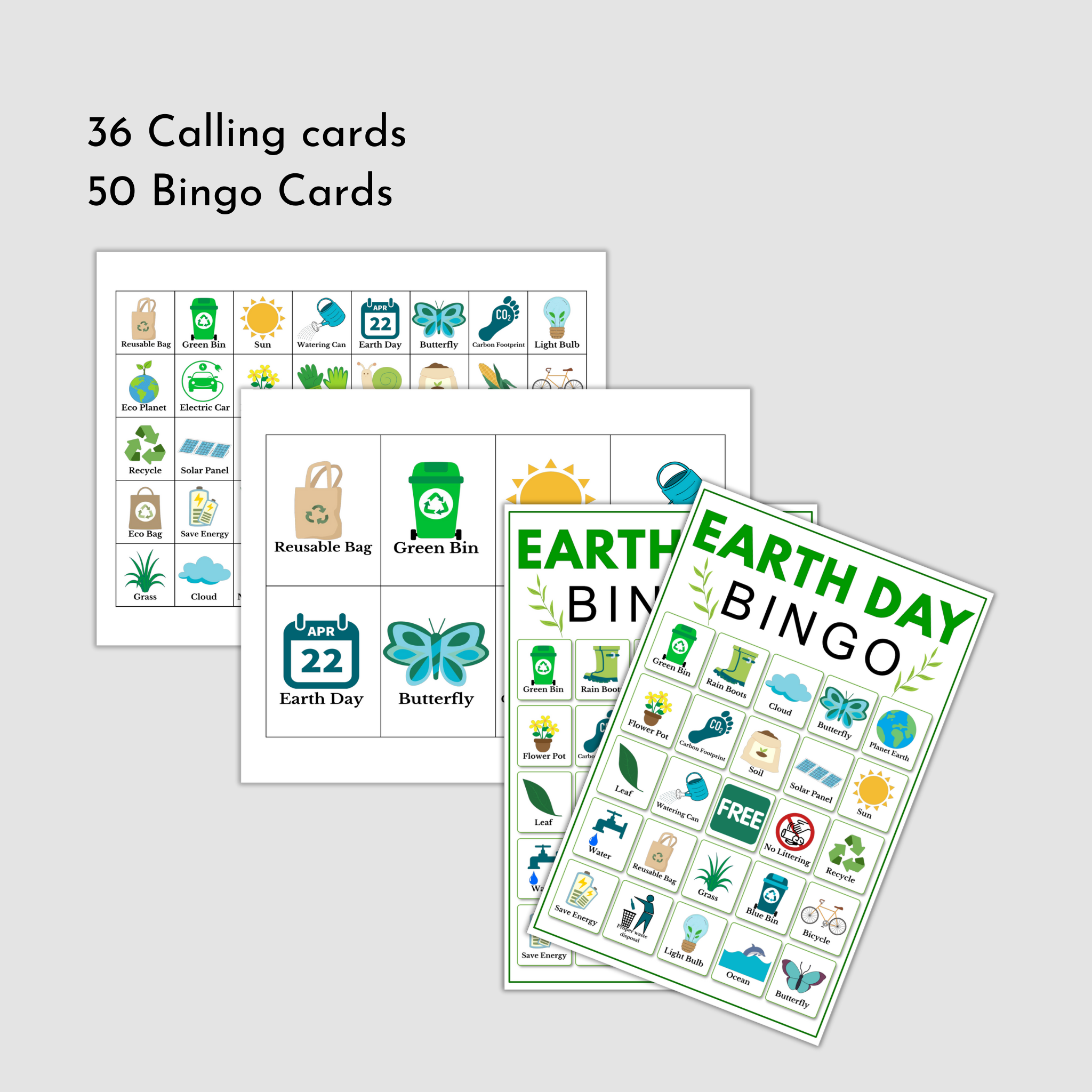 Earth Day Bingo Game