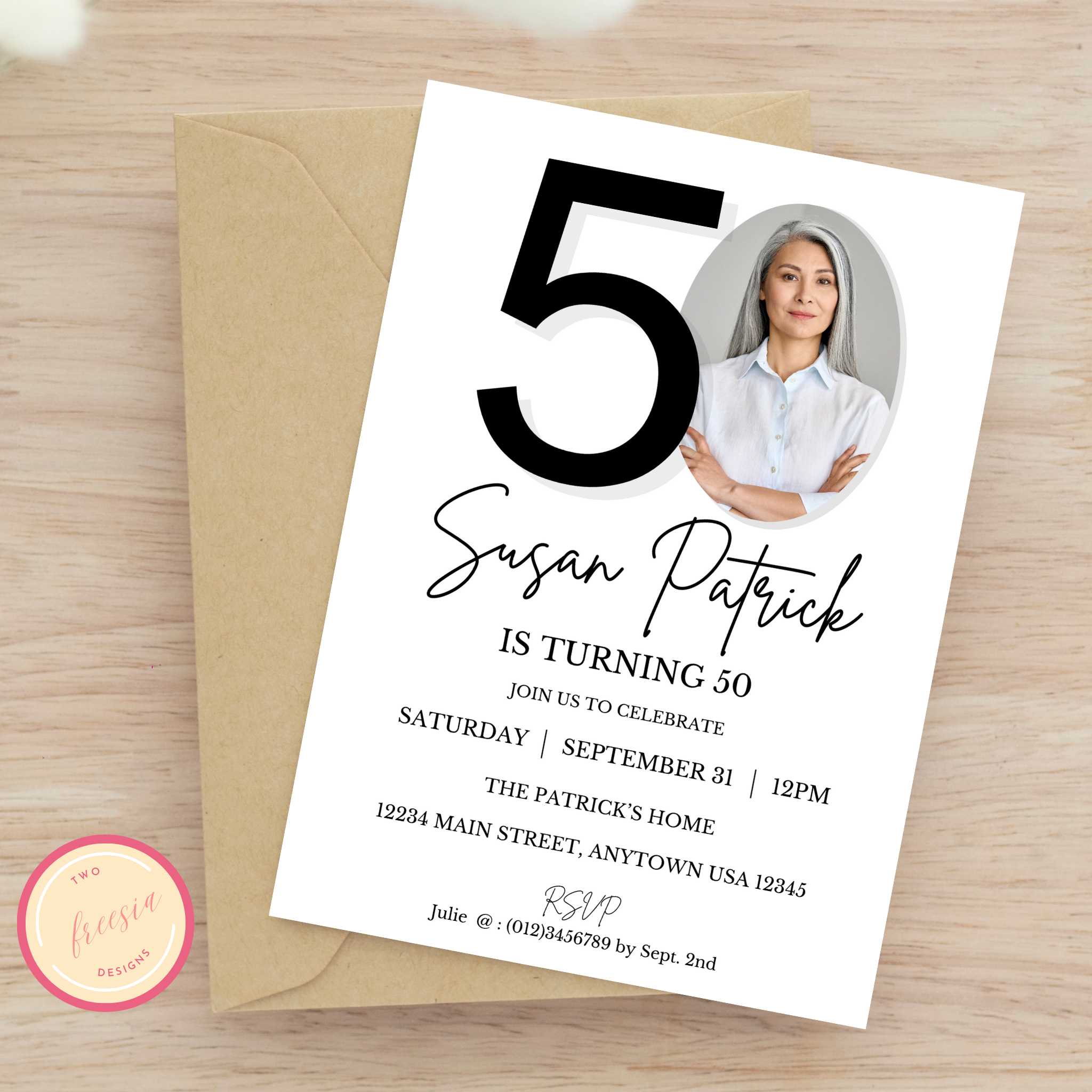 50th Birthday Invitation