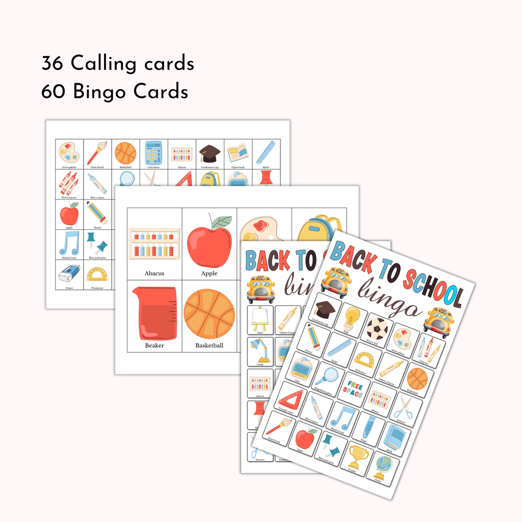 Back-to-School Bingo Game