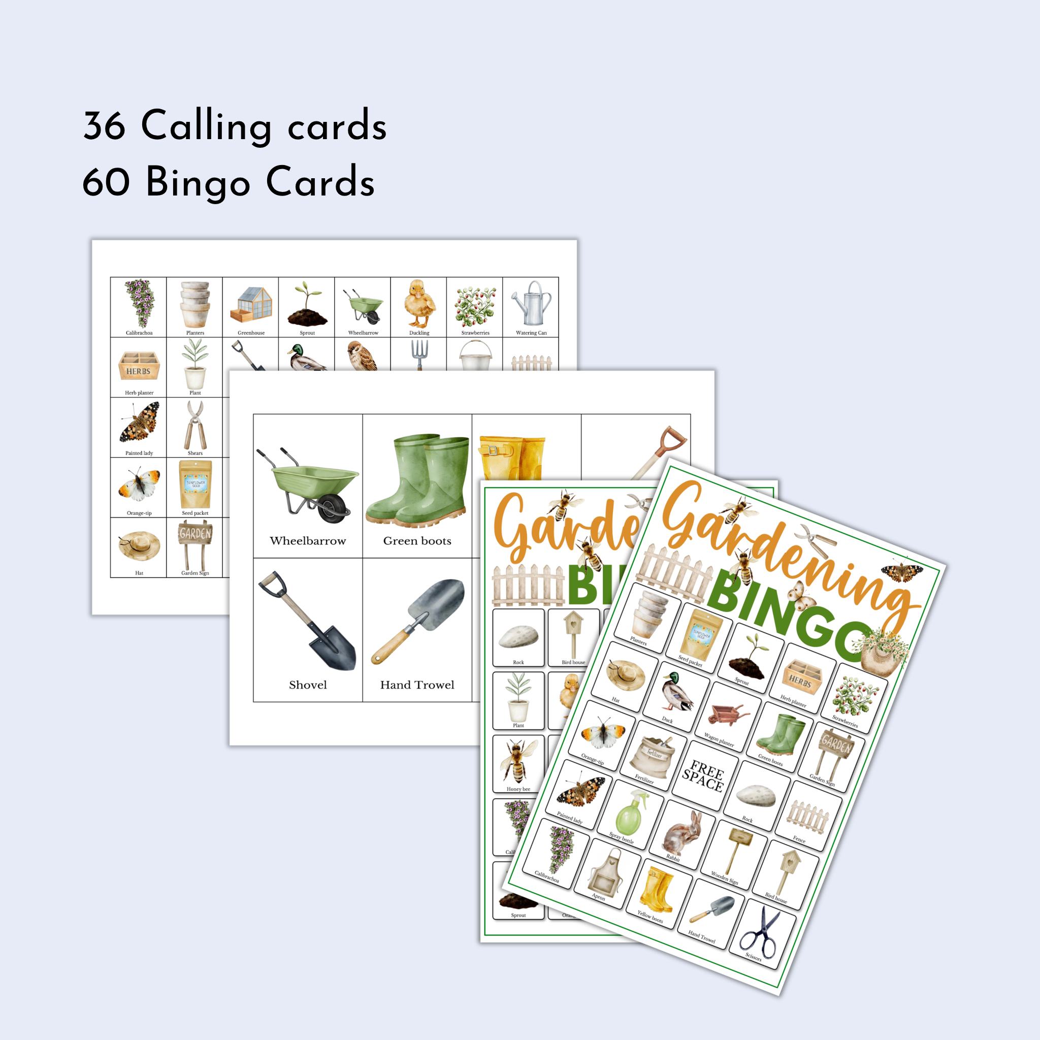 Gardening Bingo Game