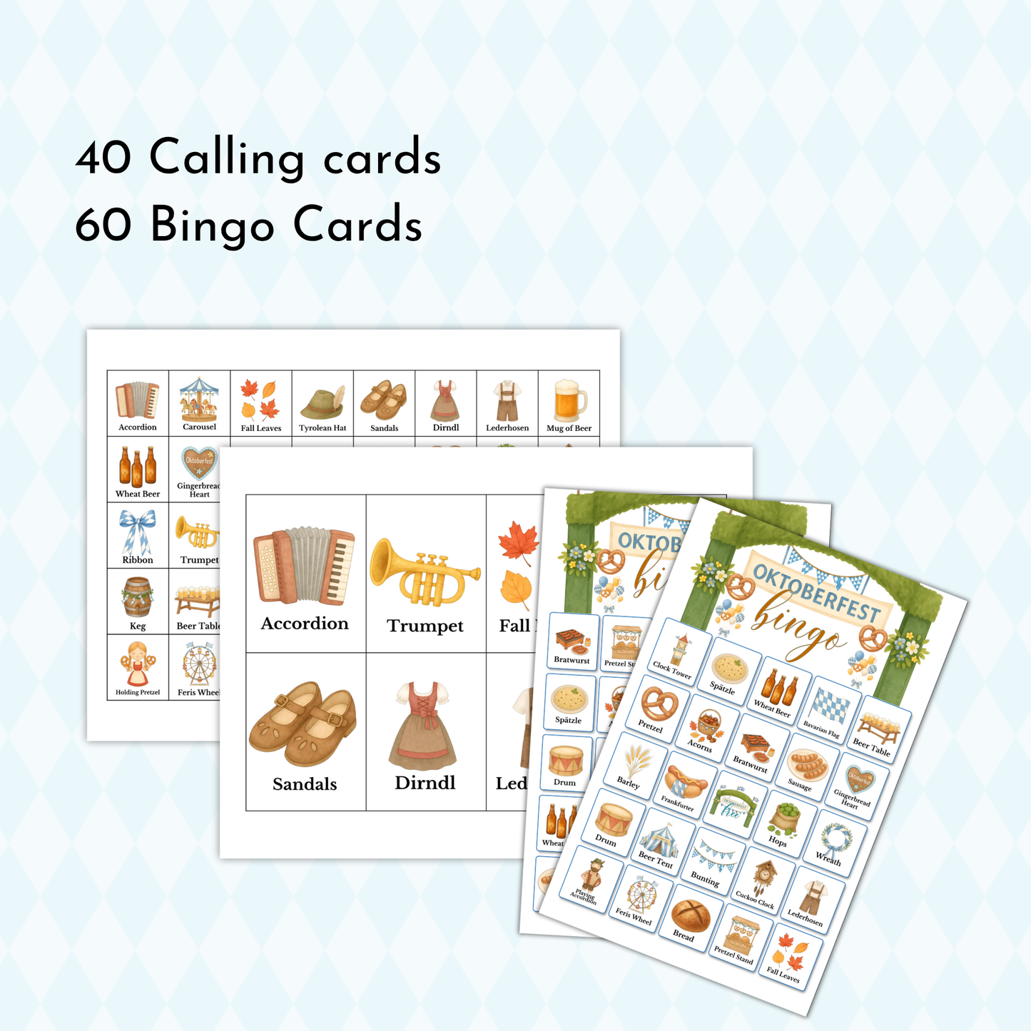 Oktoberfest Bingo Game