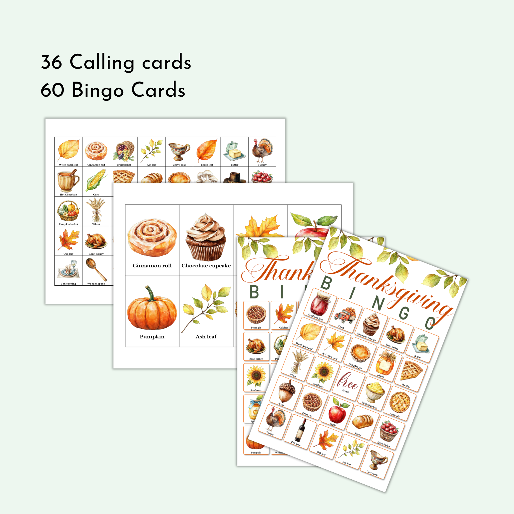 Thanksgiving Bingo Game