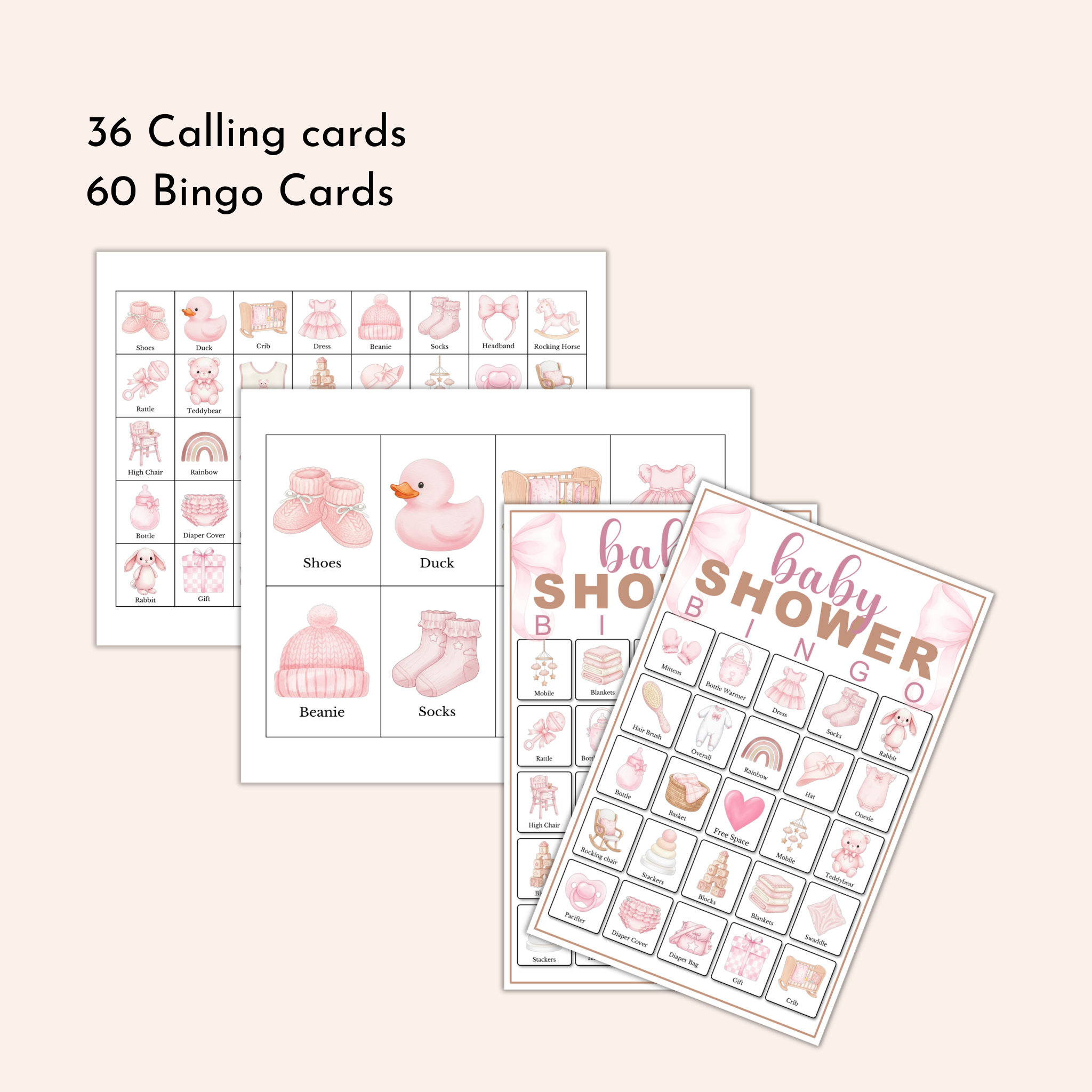 Baby Girl Shower Bingo