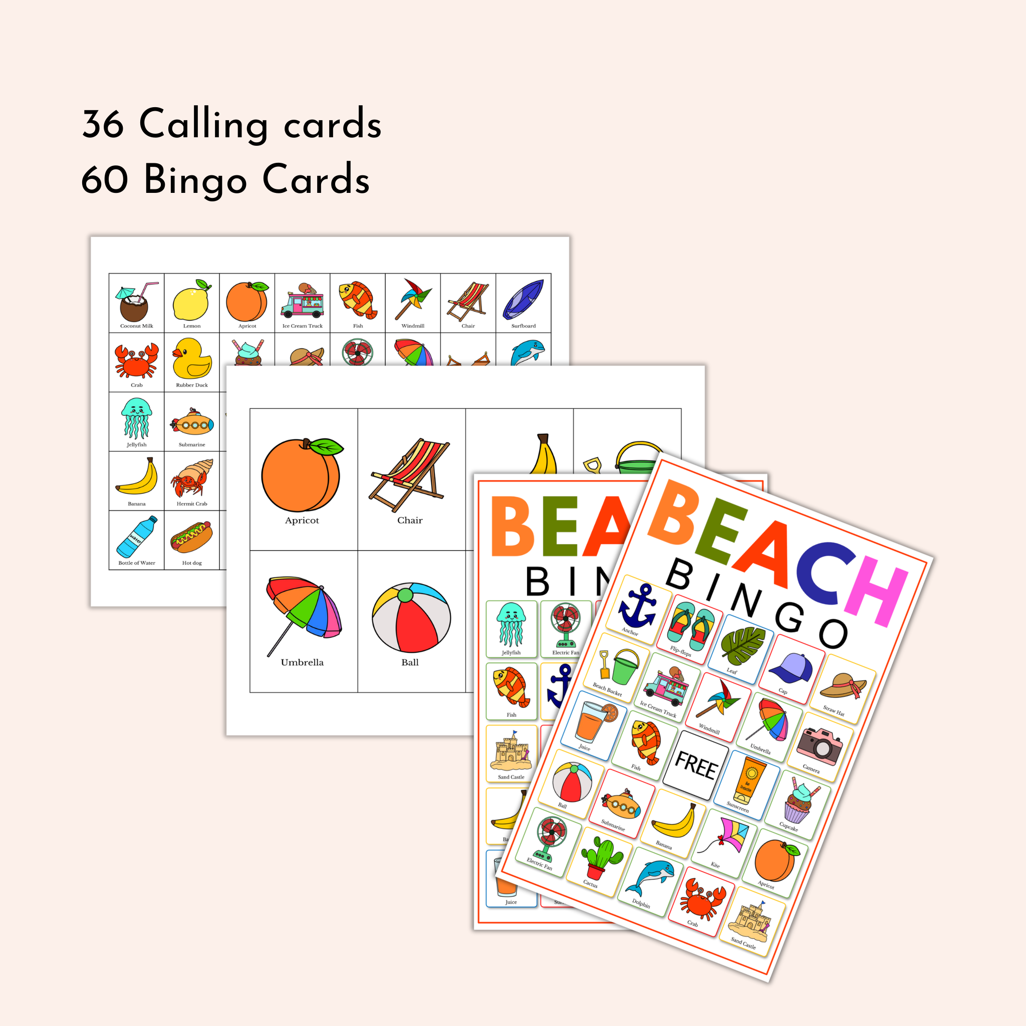 Beach Bingo Game