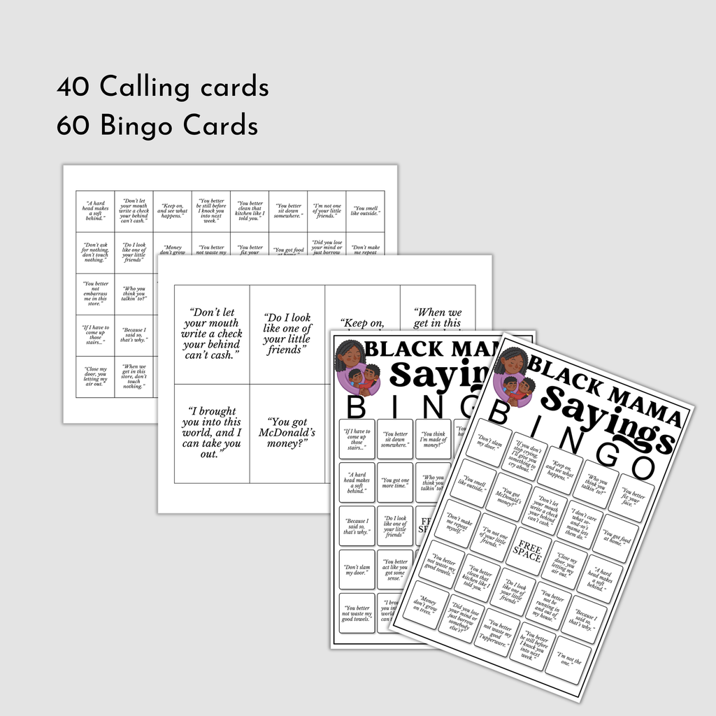 Black Mama Sayings Bingo