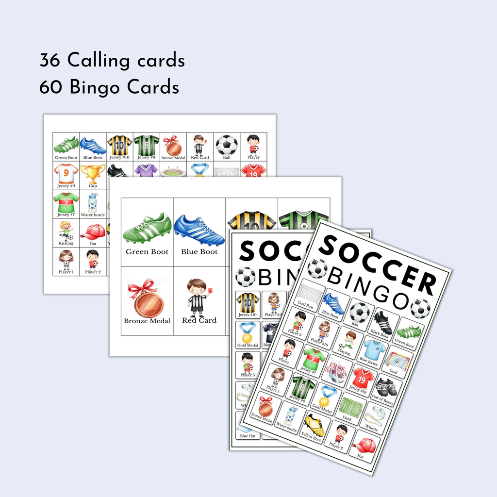 Soccer Players Bingo Game