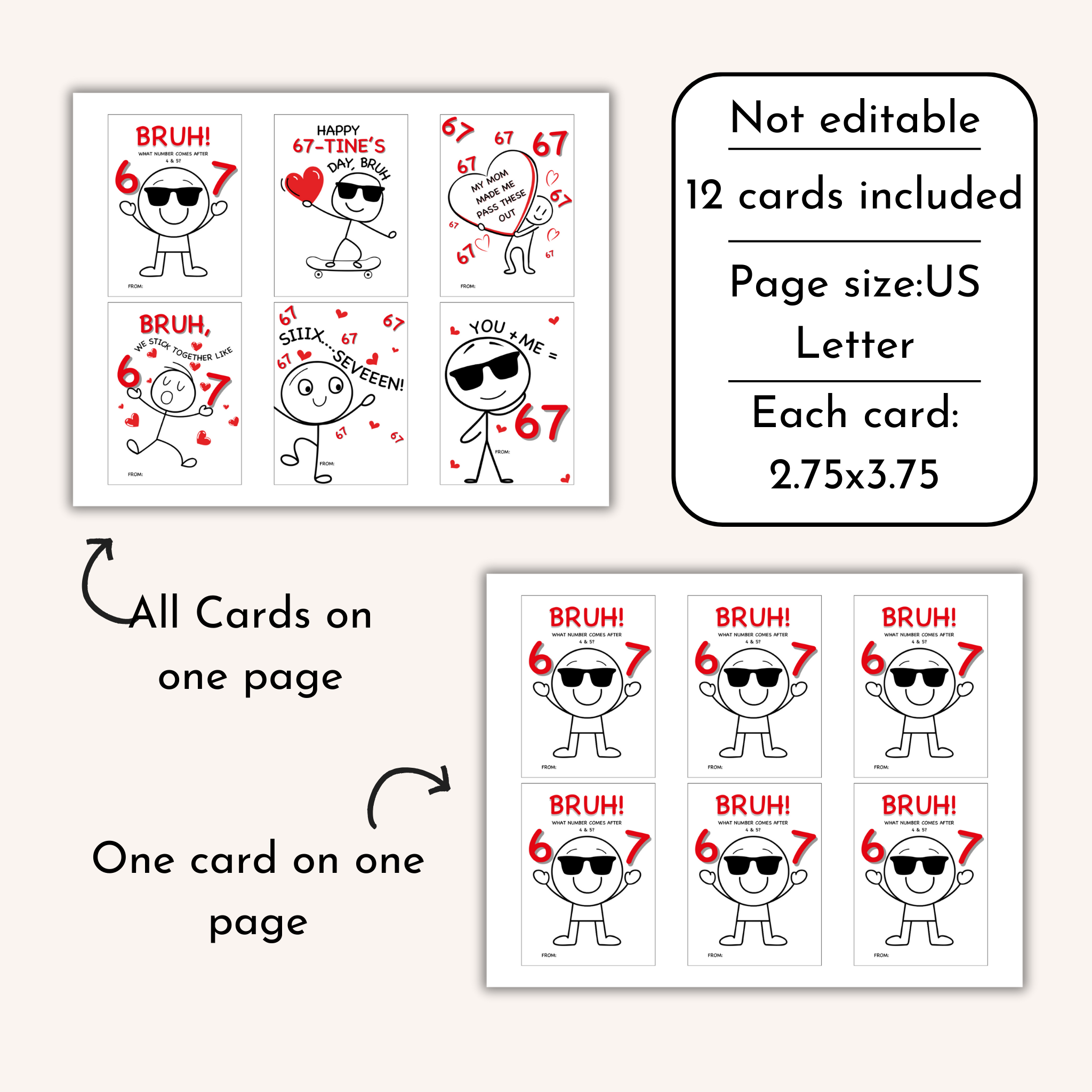 67 Valentine Cards