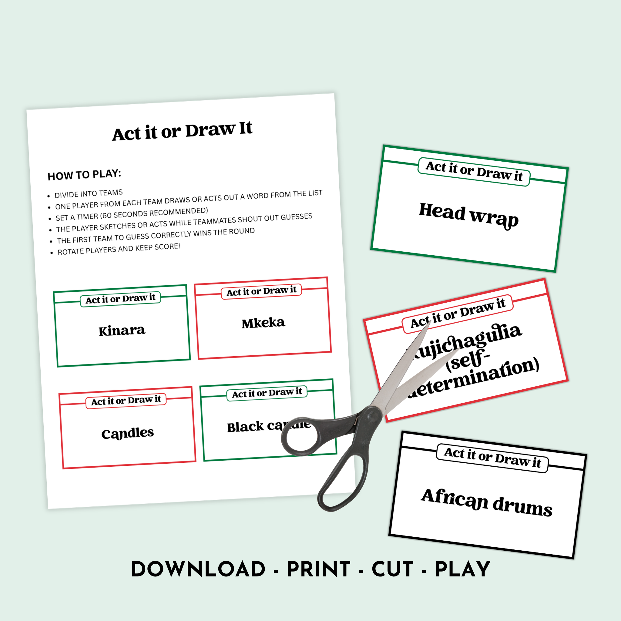 Kwanzaa Act It or Draw It
