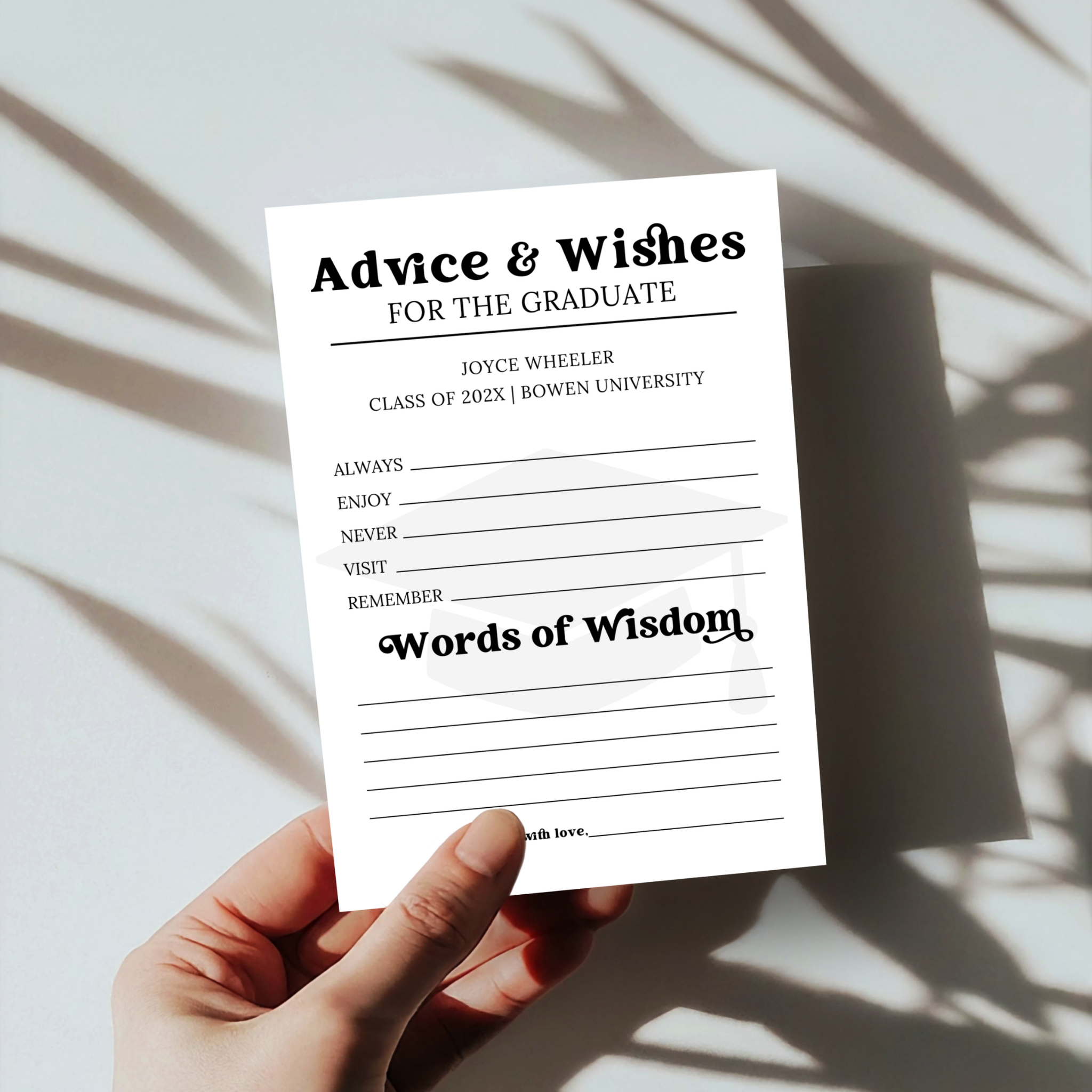 Graduation Advice & Wishes Card