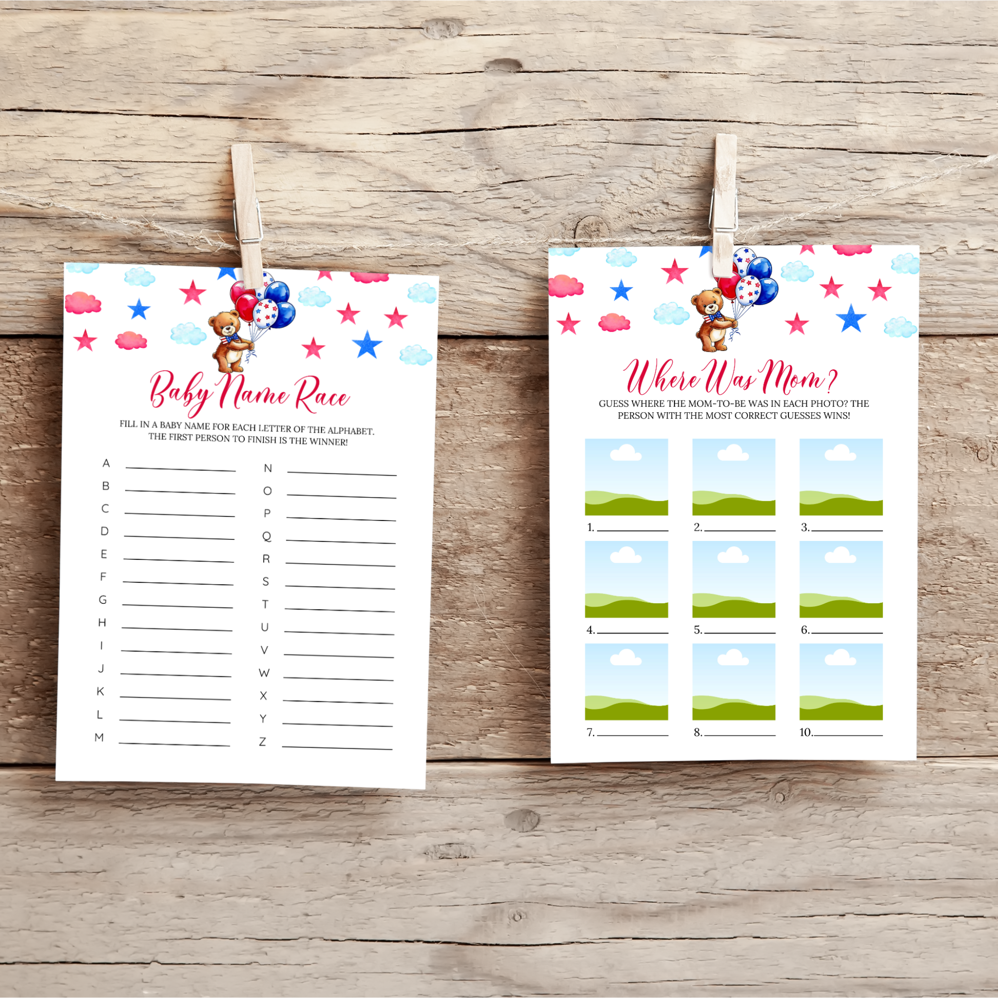 40 Patriotic Baby Shower Game