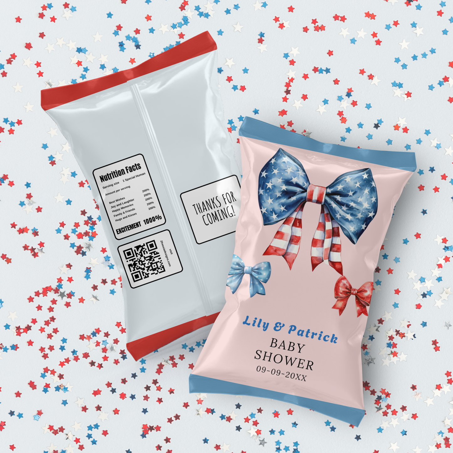 Patriotic Baby Shower Chip Bag