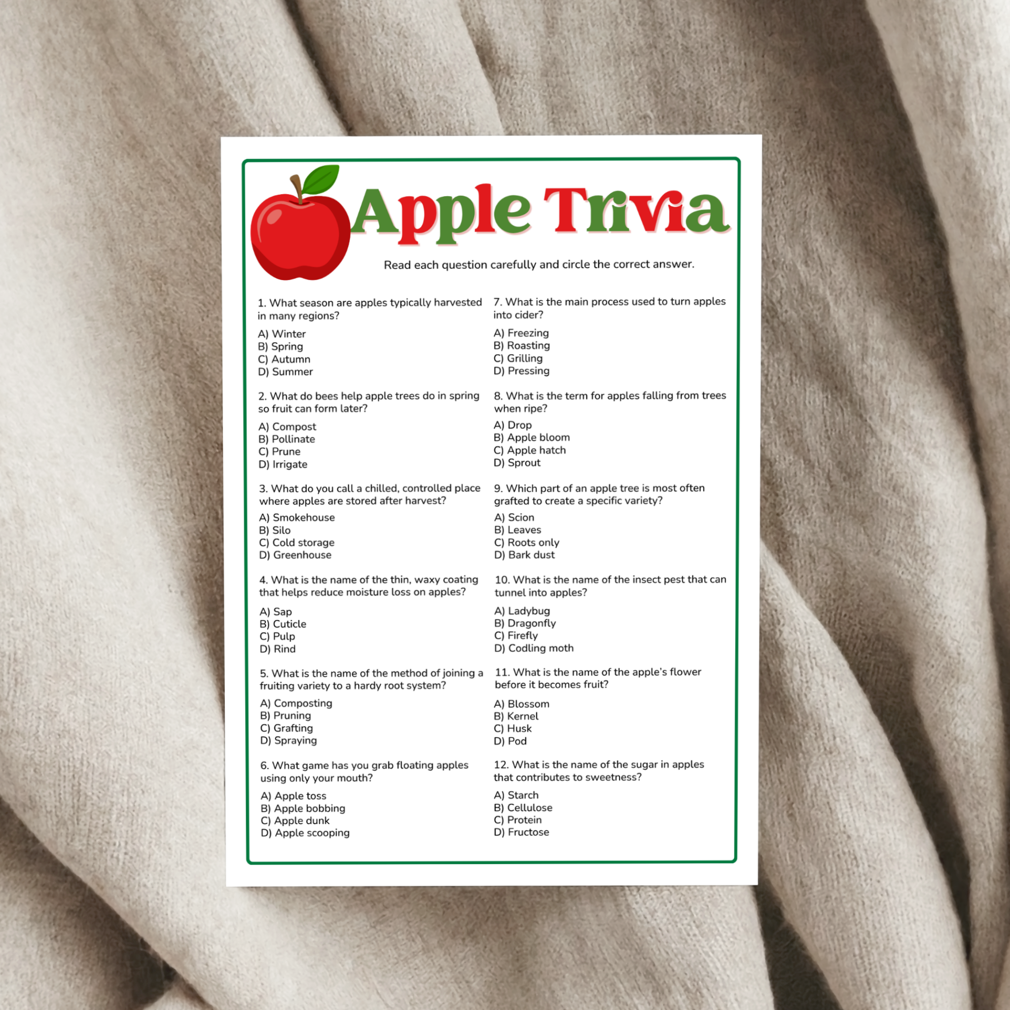 Apple Trivia Game