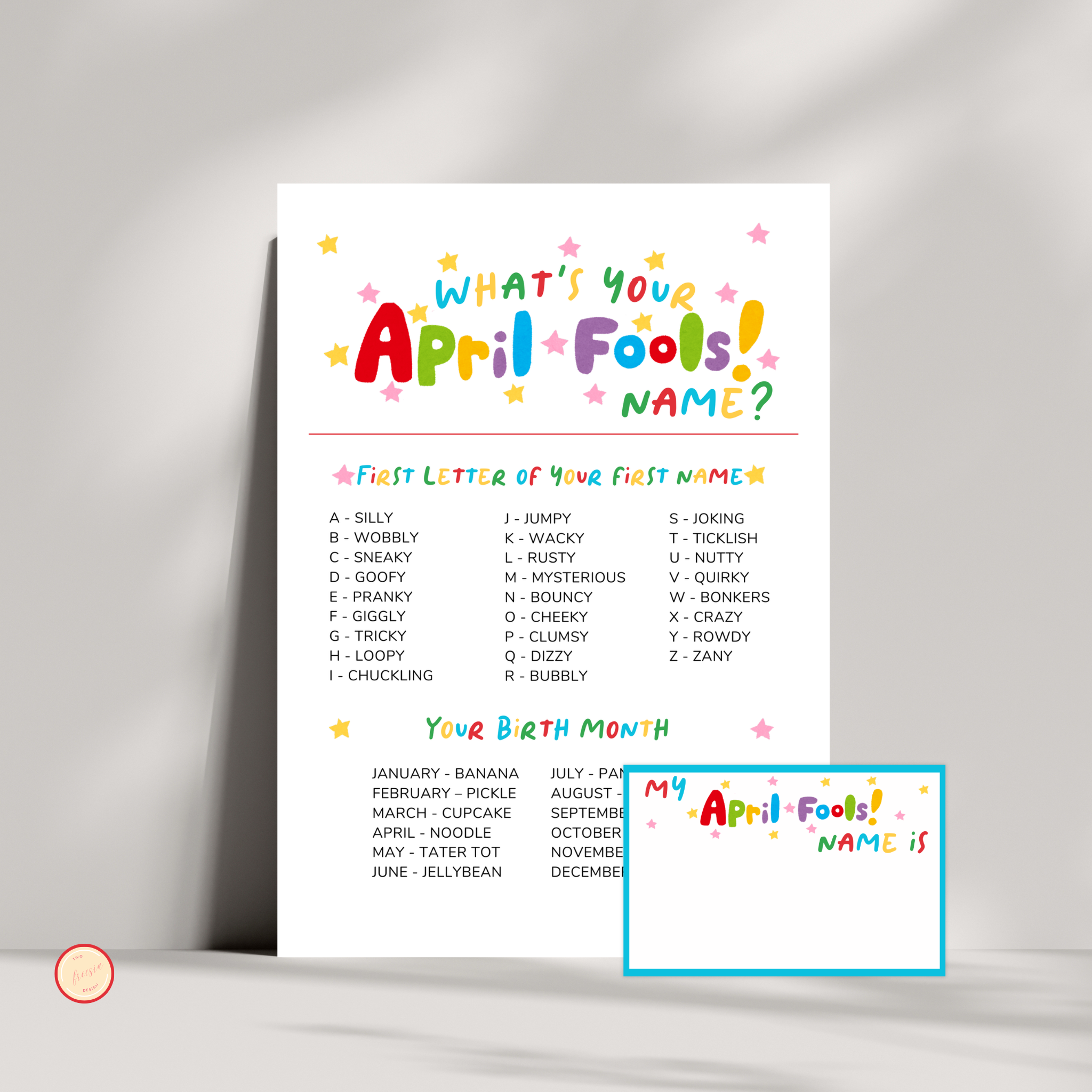 April Fools Name Game