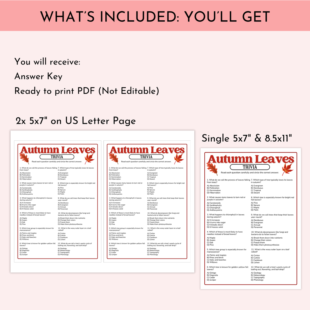 Autumn Leaves Trivia