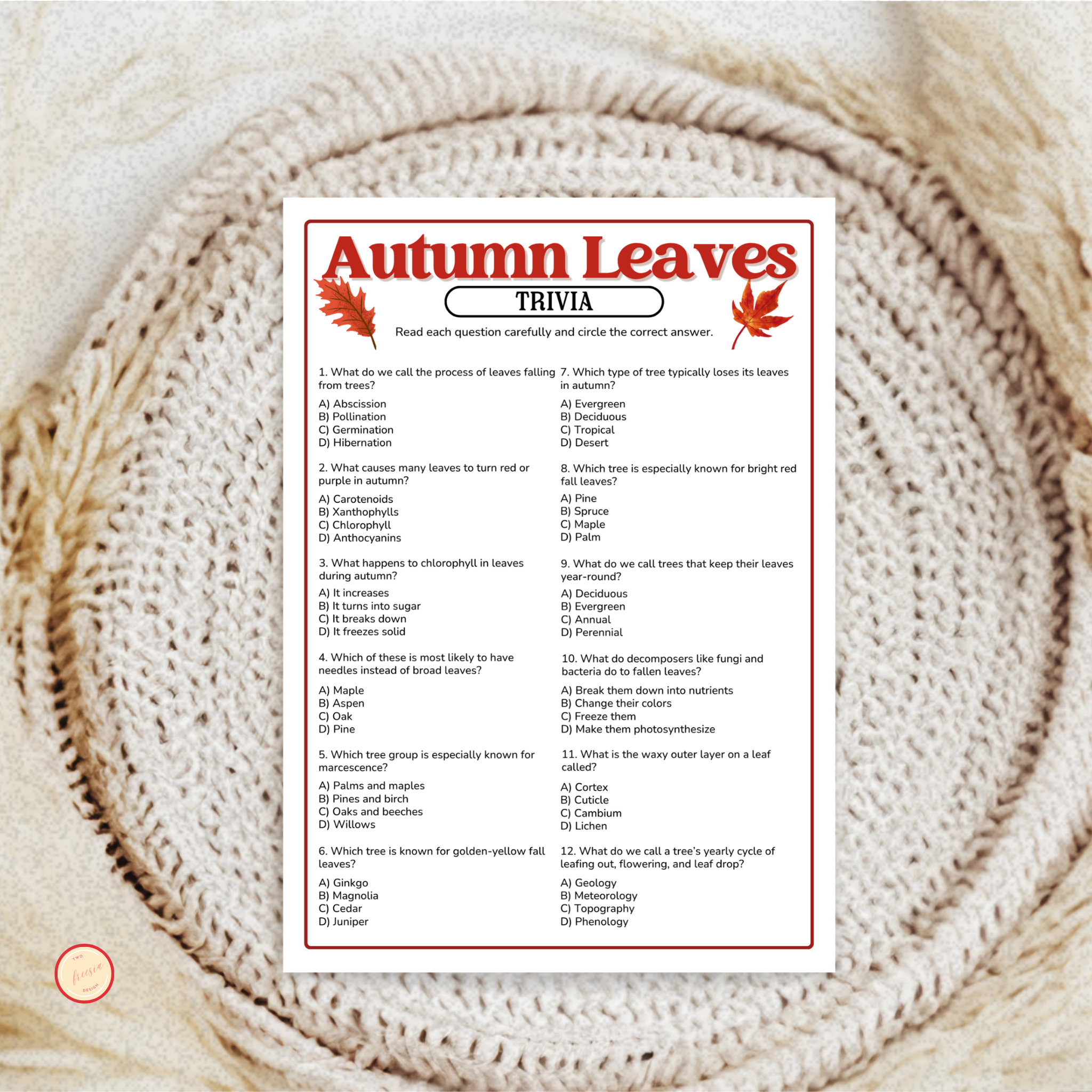 Autumn Leaves Trivia