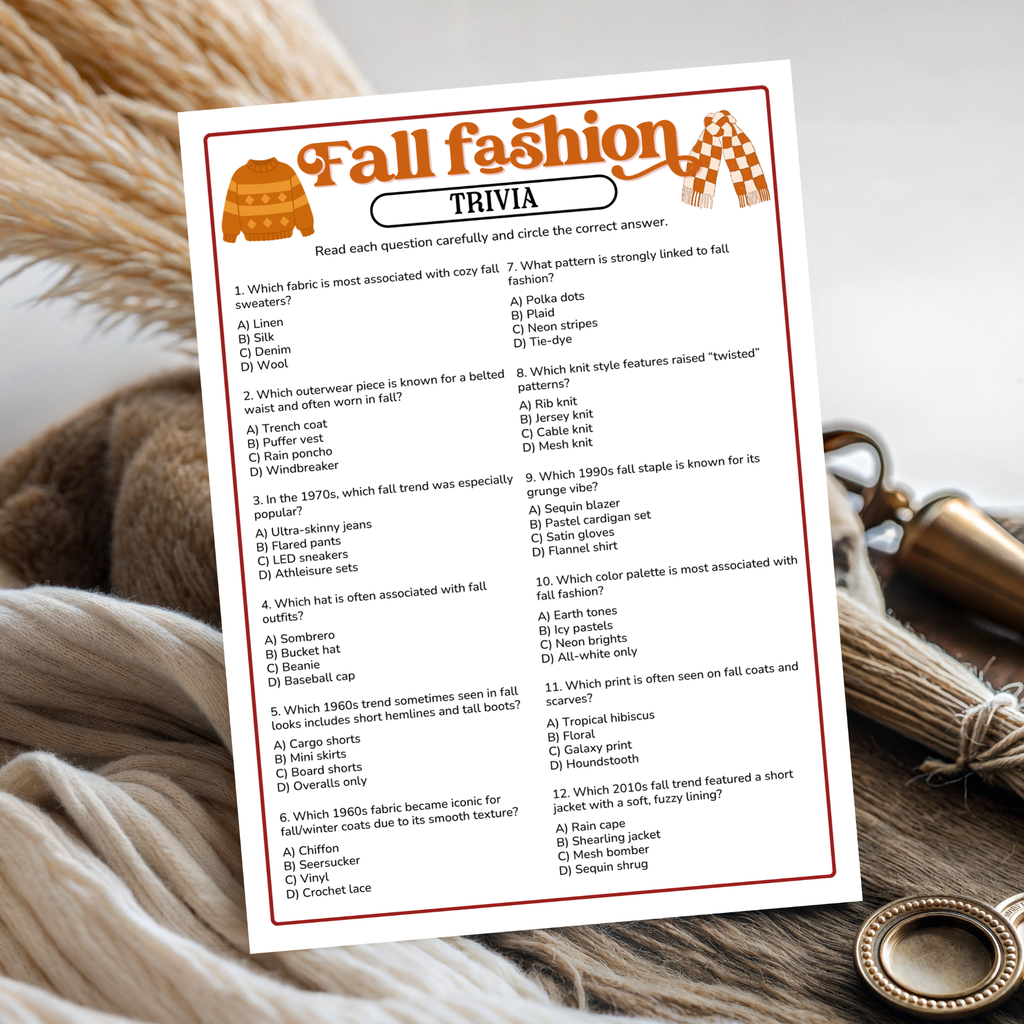 Fall Fashion Trivia